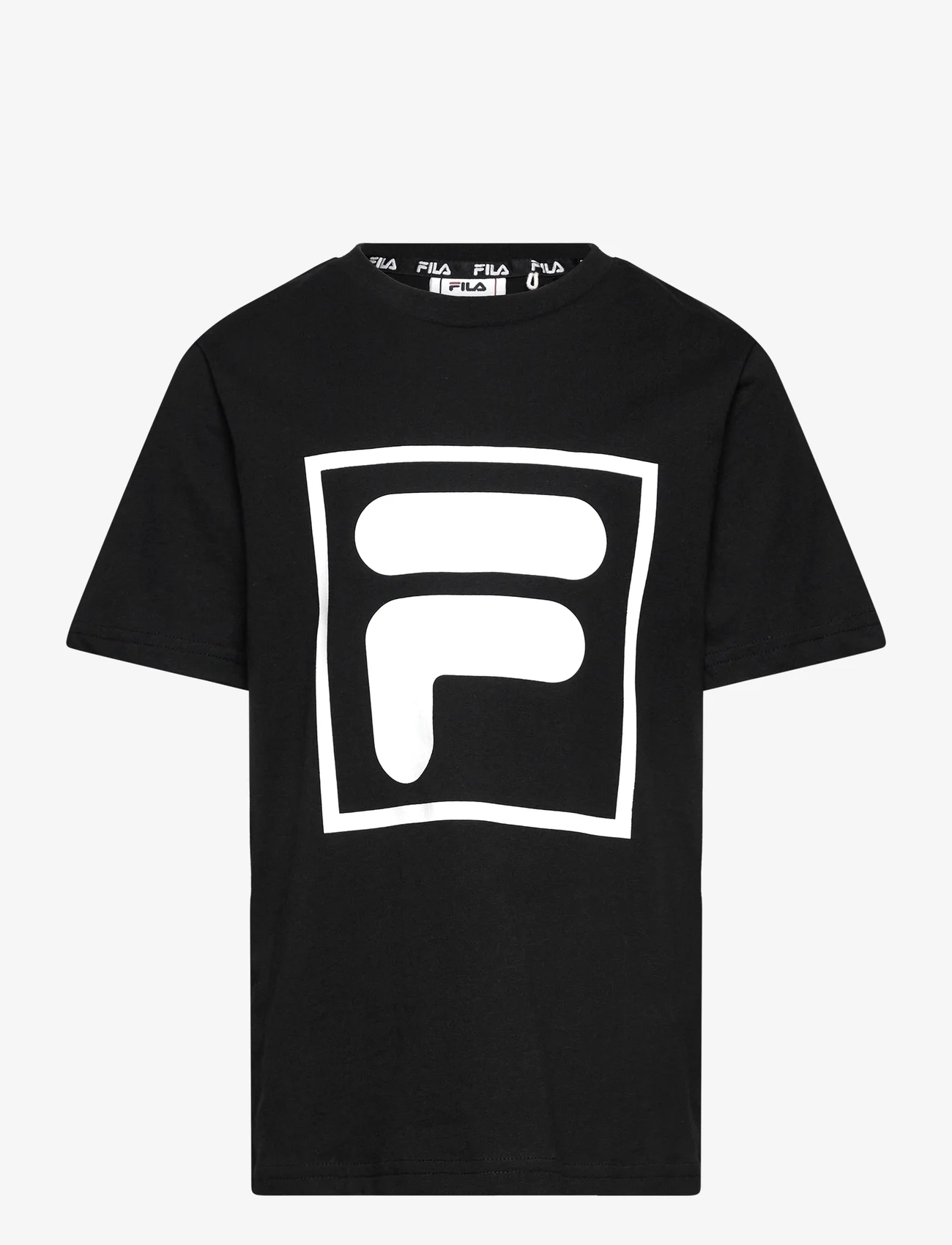 FILA - LEIENKAUL graphic tee - kortermede t-skjorter - black - 0