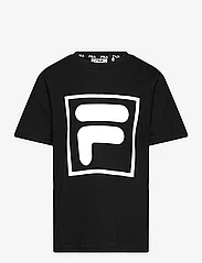 FILA - LEIENKAUL graphic tee - kortermede t-skjorter - black - 0