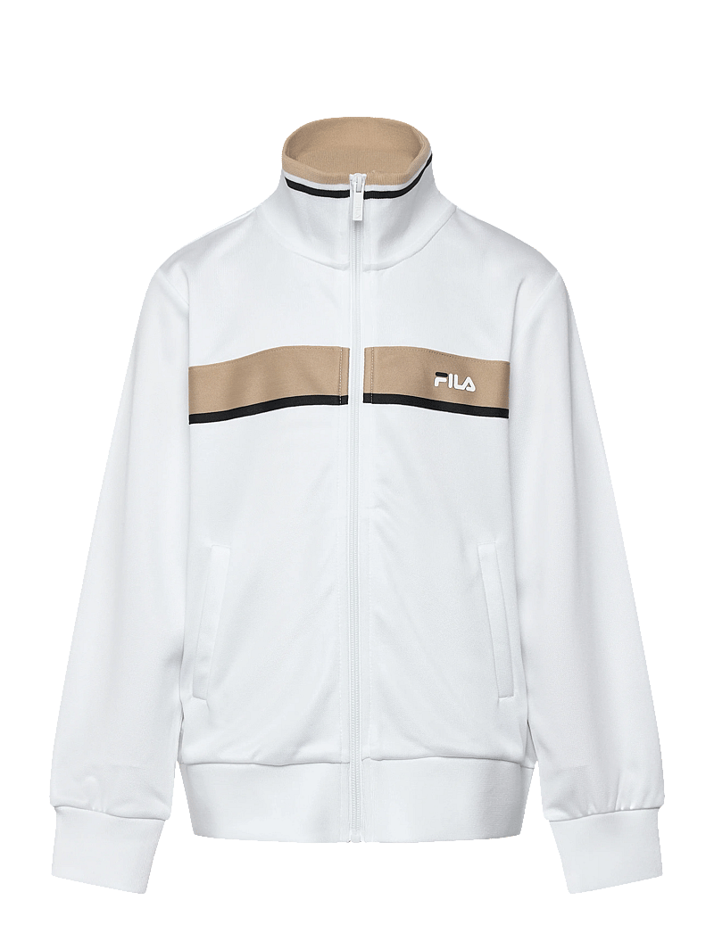 FILA - CAMPASSO regular taped track jacket - sweatshirts - bright white-white pepper - 0