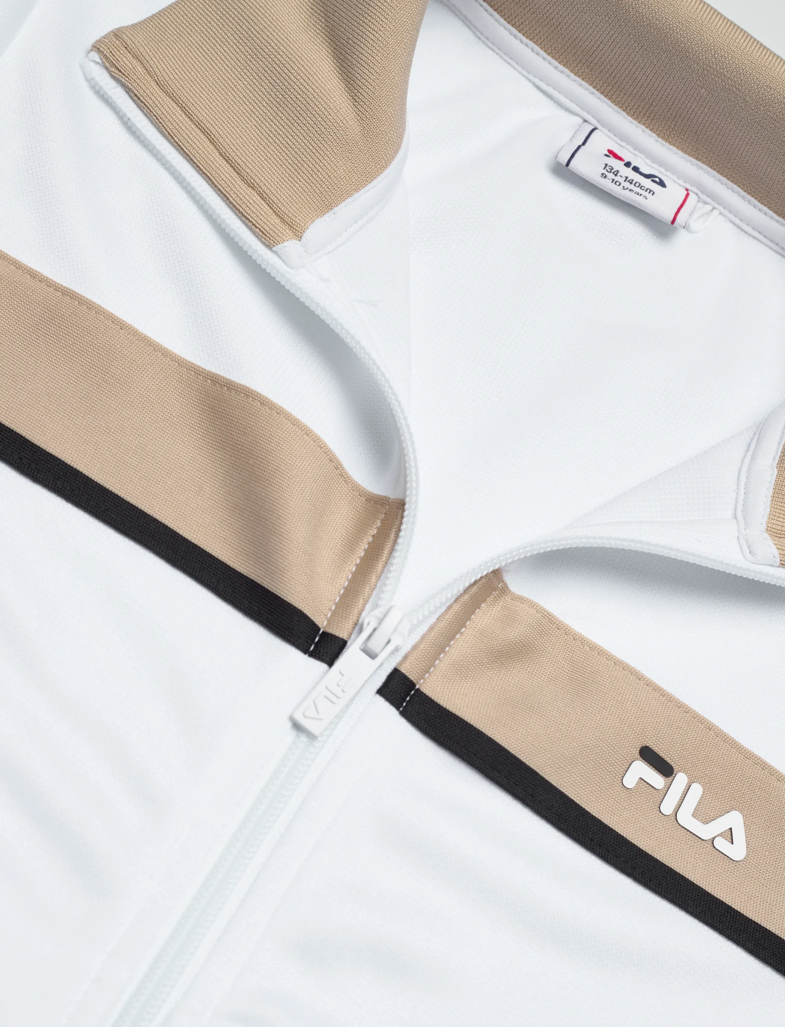 FILA - CAMPASSO regular taped track jacket - striukės ir švarkeliai - bright white-white pepper - 2