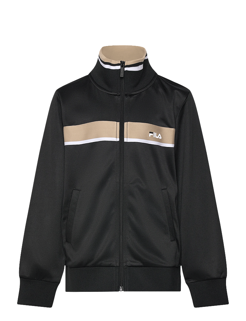 FILA - CAMPASSO regular taped track jacket - sweatshirts - black-white pepper - 0
