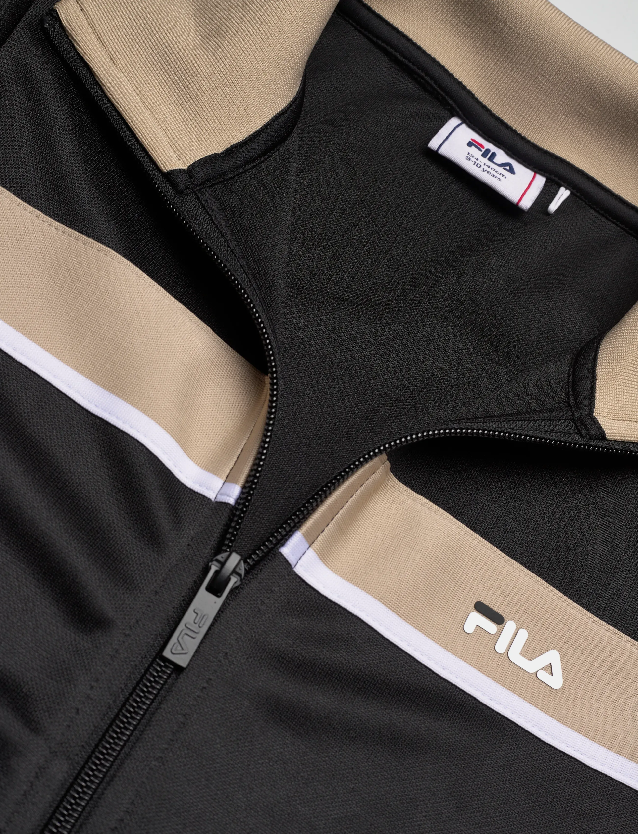 FILA - CAMPASSO regular taped track jacket - sweatshirts - black-white pepper - 2