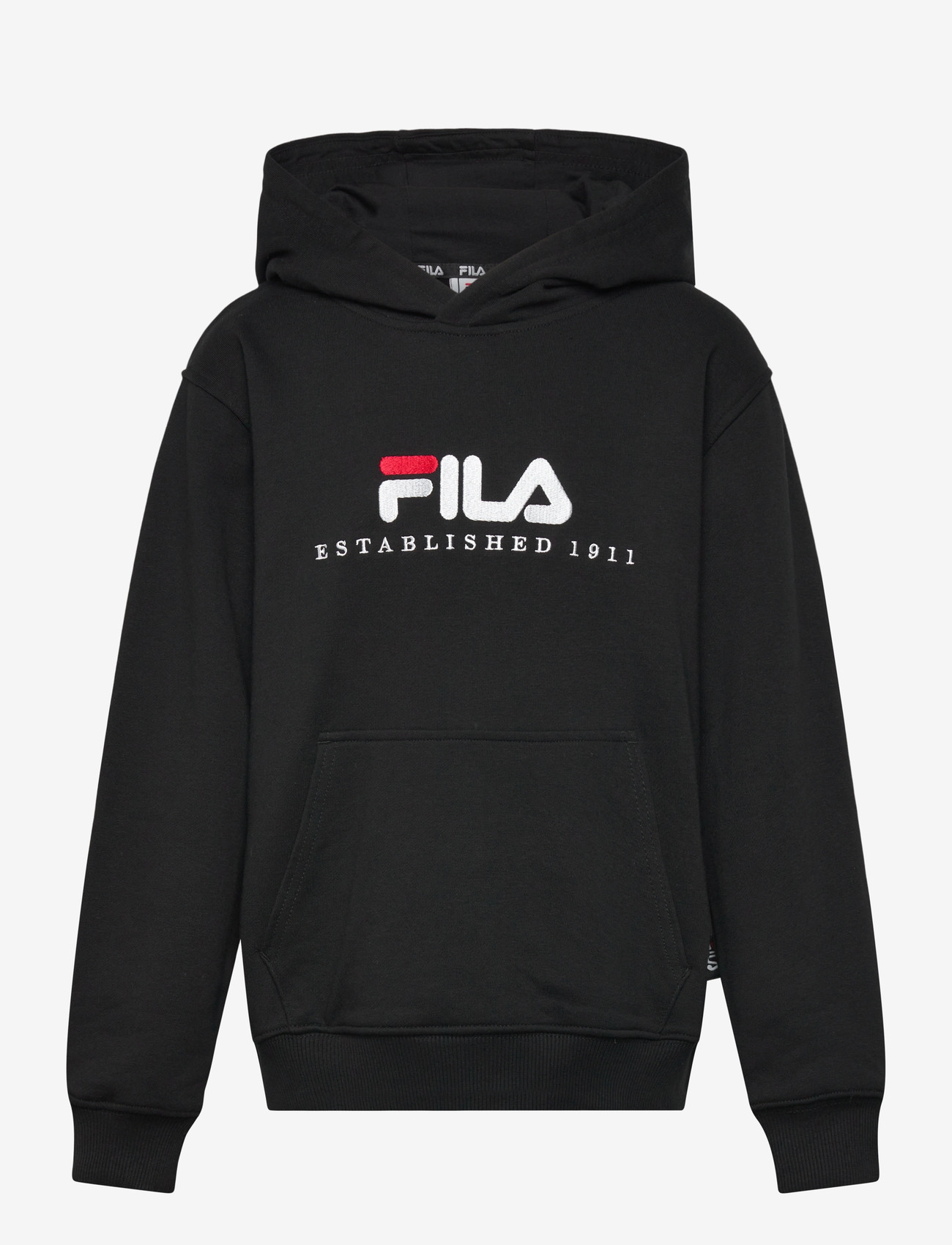 FILA - CARISIO regular logo hoodie - hættetrøjer - black - 0