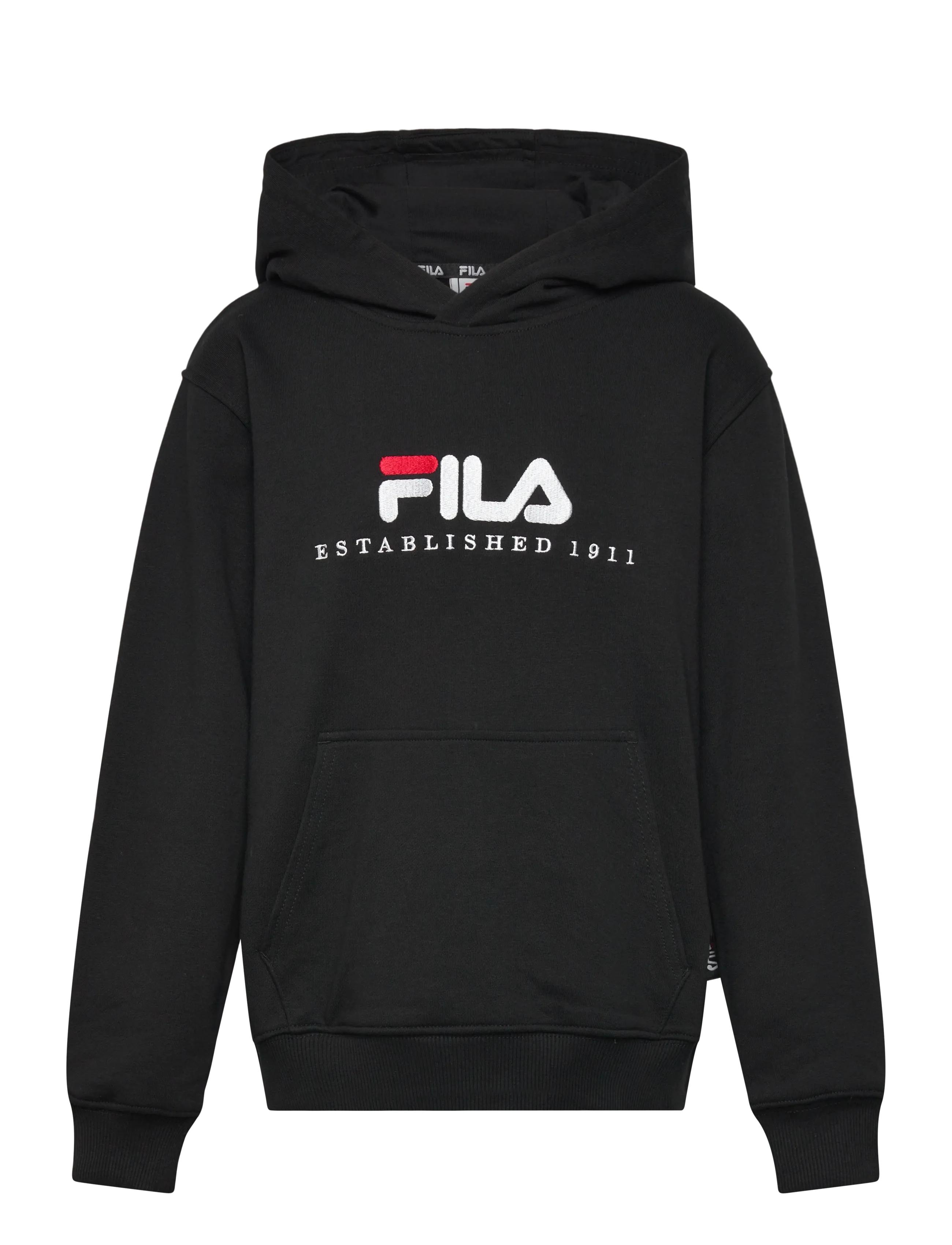 FILA CARISIO regular logo hoodie - Overdele - BLACK / black