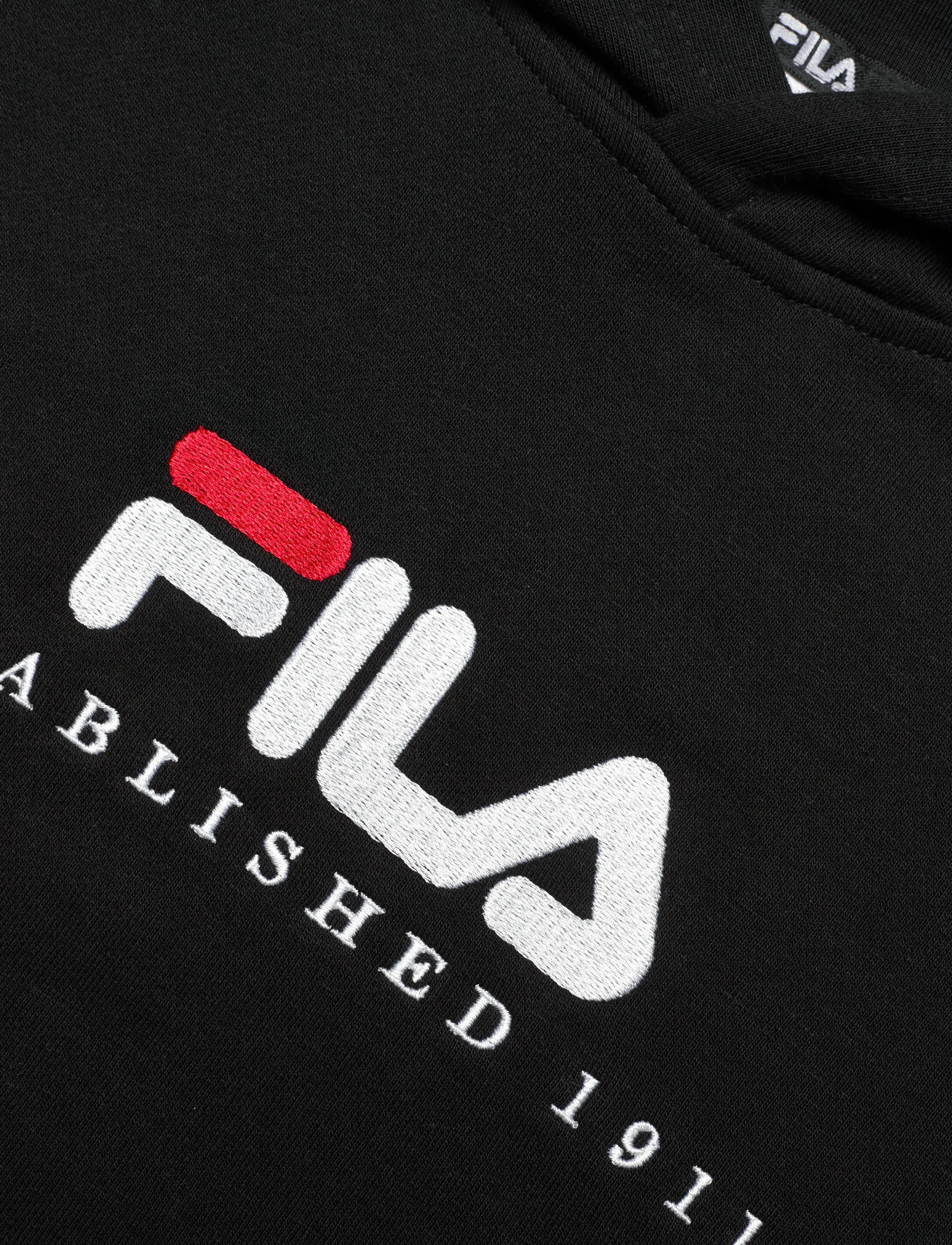 FILA - CARISIO regular logo hoodie - kapuutsiga dressipluusid - black - 2