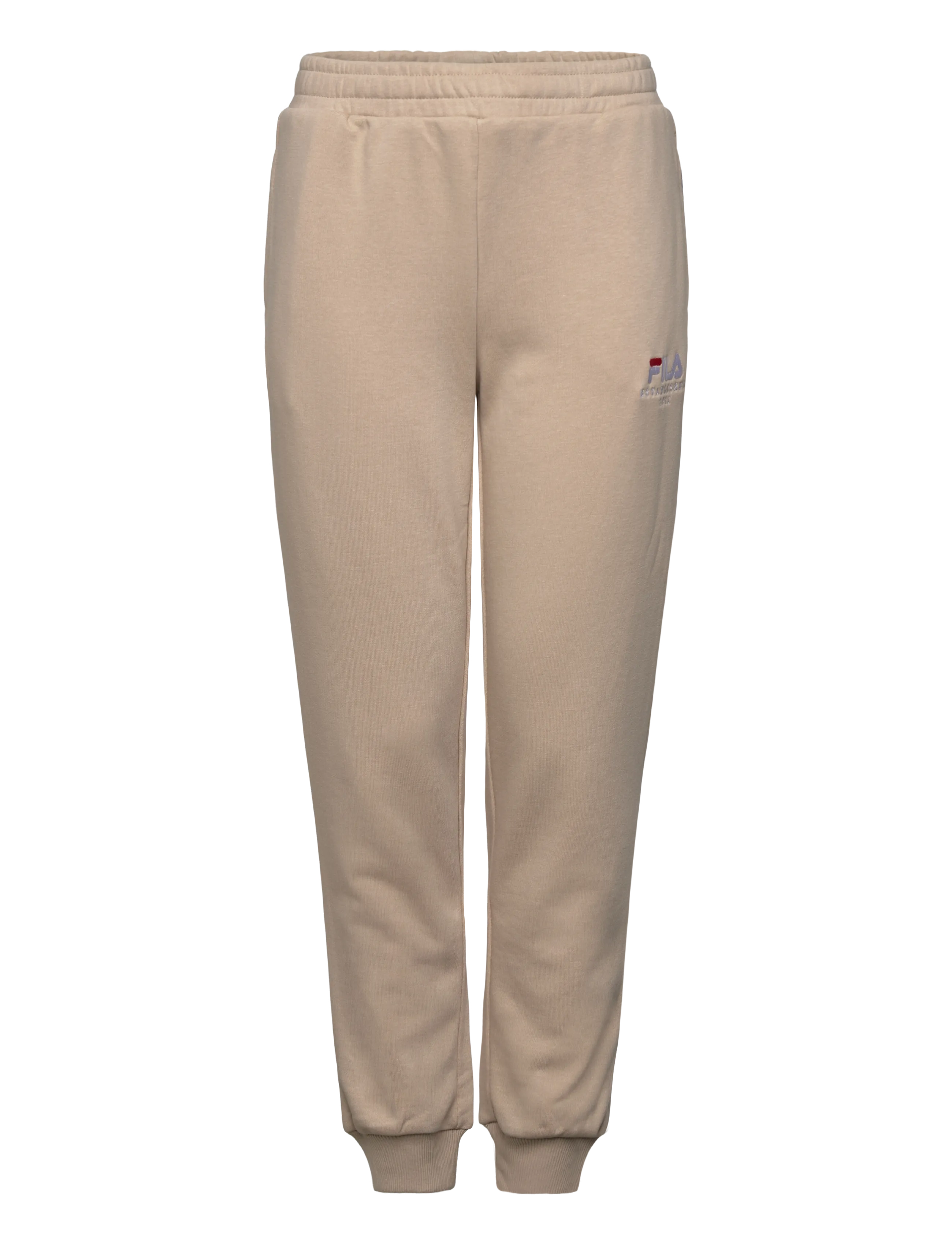 FILA Carisio Regular Logo Sweatpants, Børn, Joggingbukser med Logo, Beige, Str: 170-176