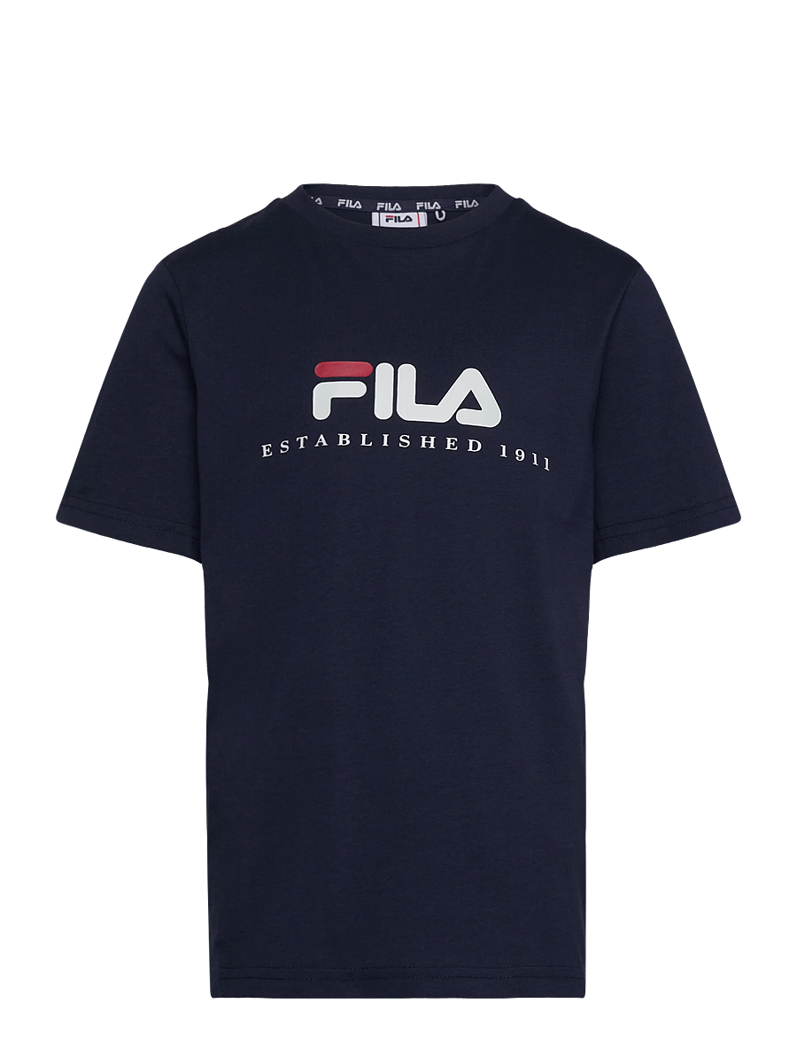 FILA - CARISIO regular logo t-shirt - kurzärmelig - black iris - 0
