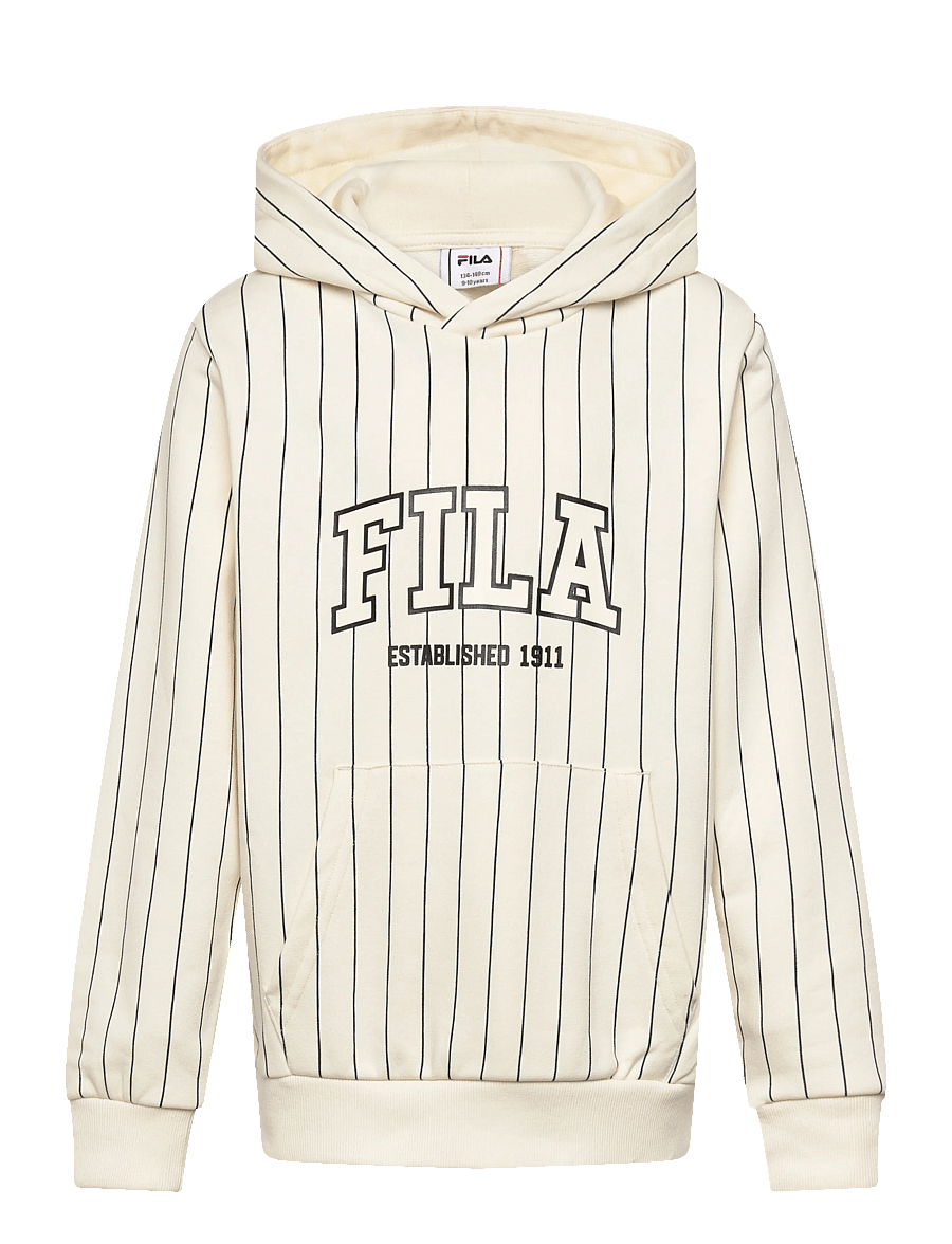 FILA - RIFREDI relaxed graphic pinstriped hoodie - kapuzenpullover - egret / black iris striped (2/1) - 0