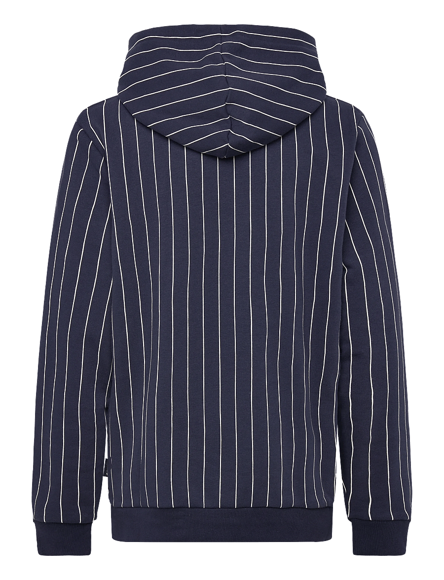 FILA - RIFREDI relaxed graphic pinstriped hoodie - kapuzenpullover - black iris / egret striped (2/1) - 1