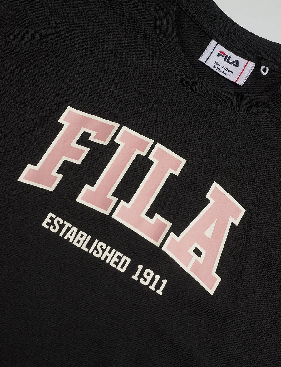 FILA - RIFREDI boxy cropped graphic t-shirt - kurzärmelig - black - 2