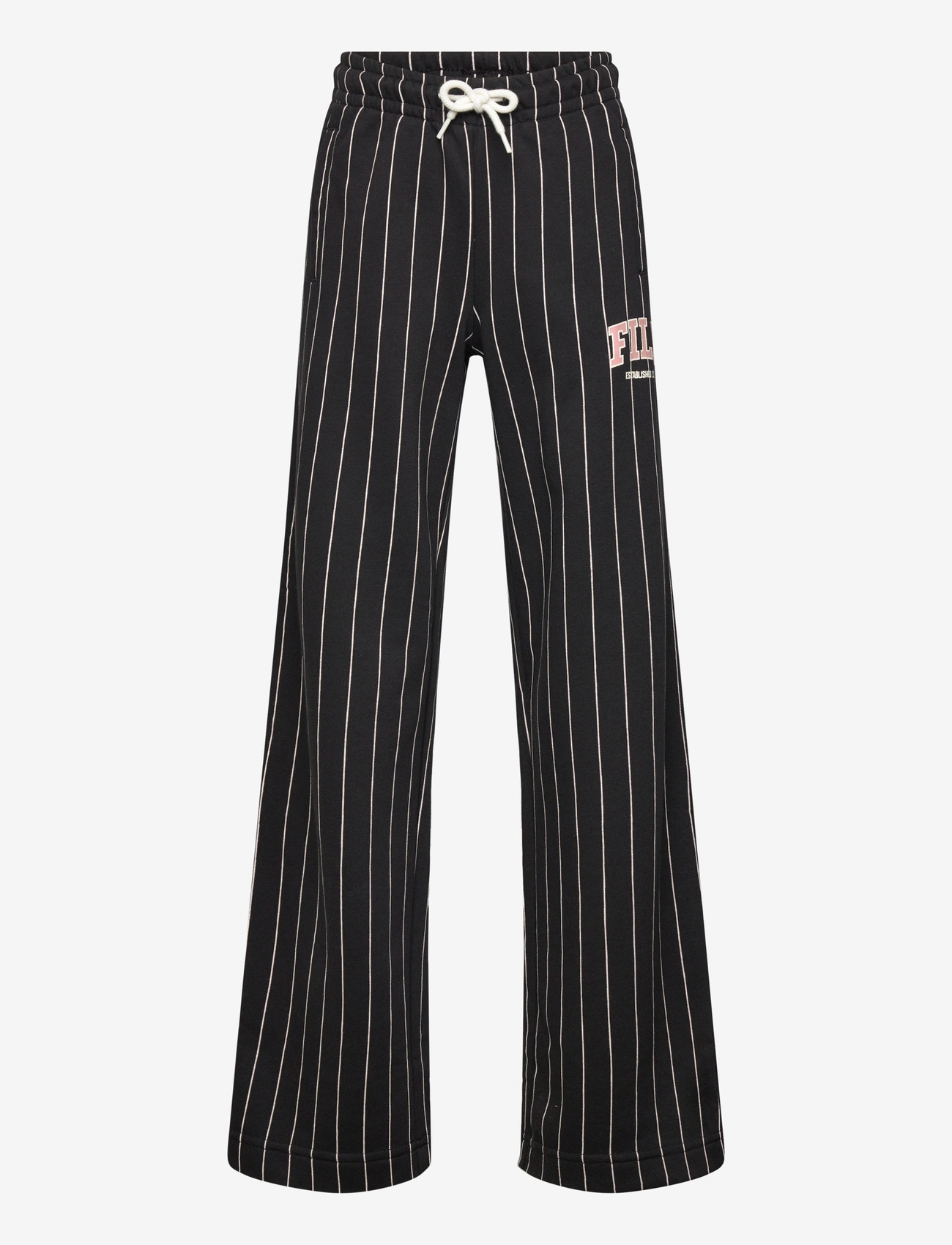 FILA - RIFREDI wide graphic pinstriped sweatpants - dressipüksid - black / egret striped (2/1) - 0