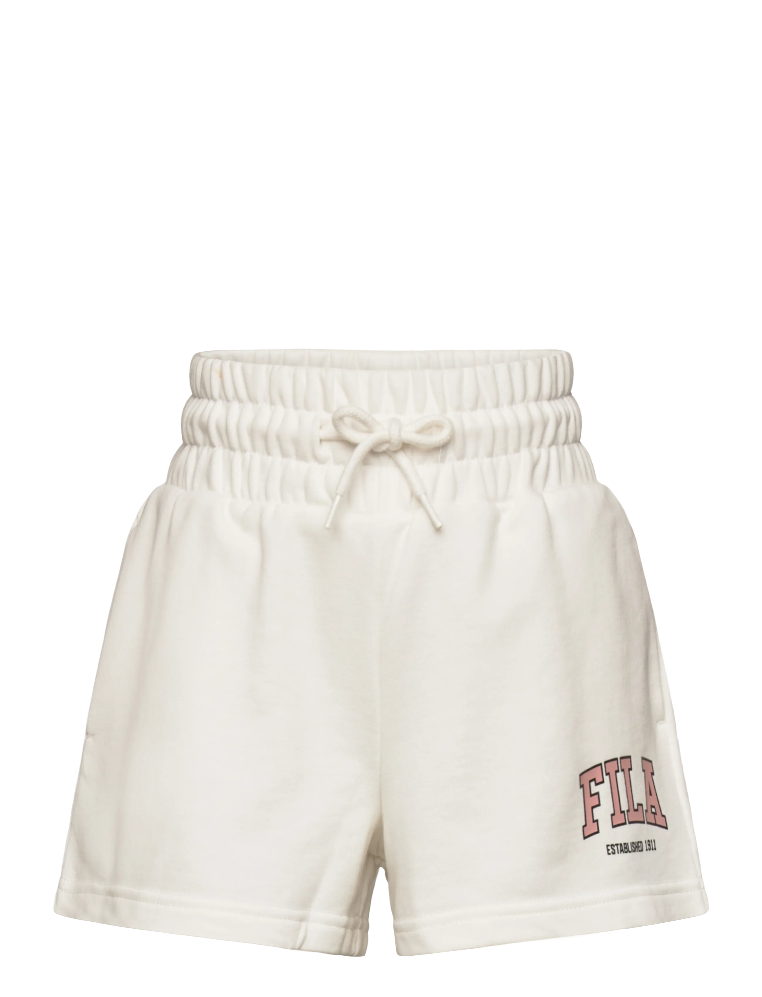 FILA RIFREDI wide graphic sweat shorts - Kläder - EGRET / cream
