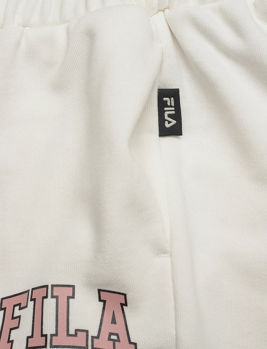 FILA - RIFREDI wide graphic sweat shorts - sweatshorts - egret - 2
