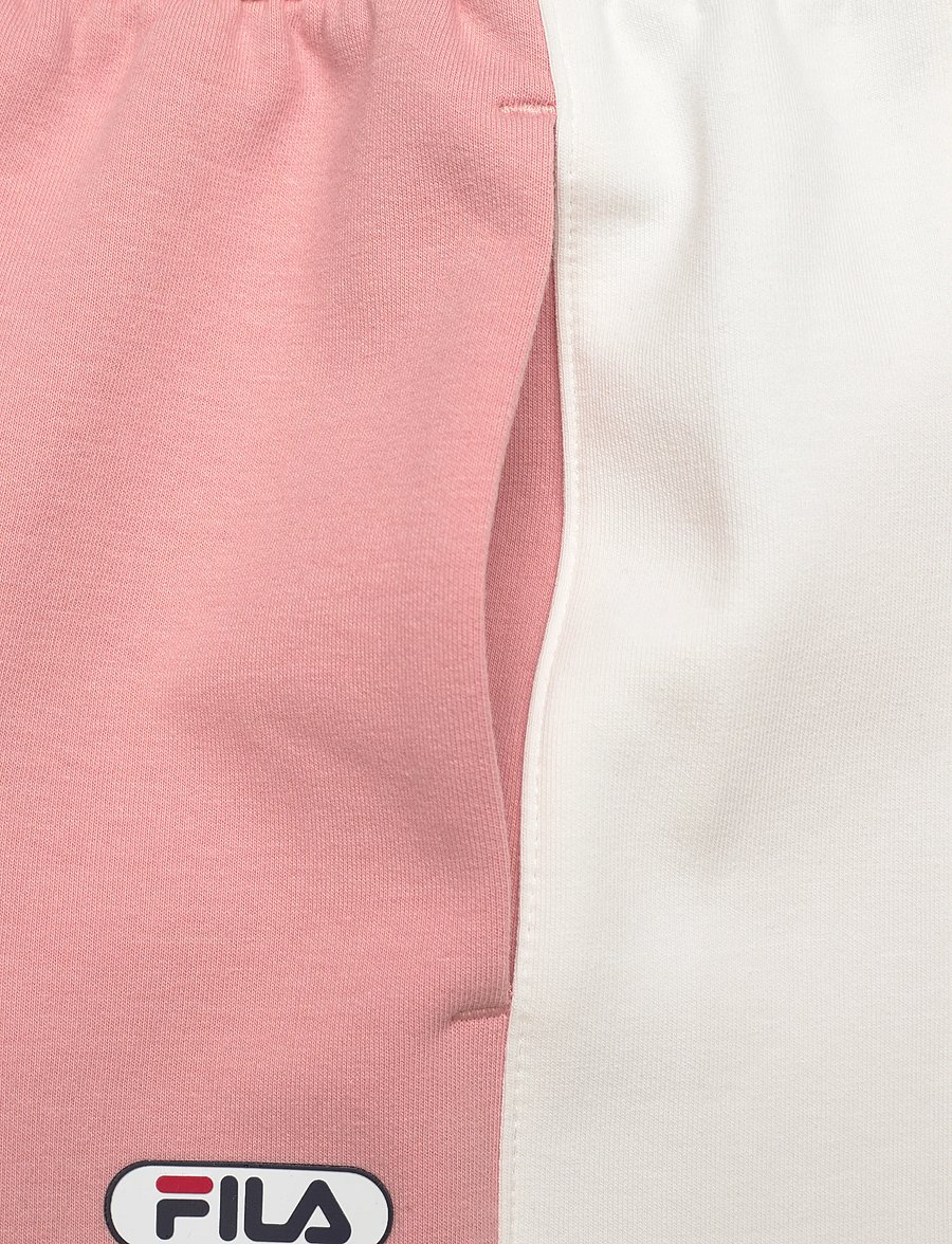 FILA - LECORE wide contrast panel scuba track pants - jogginghosen - mellow rose-egret - 2