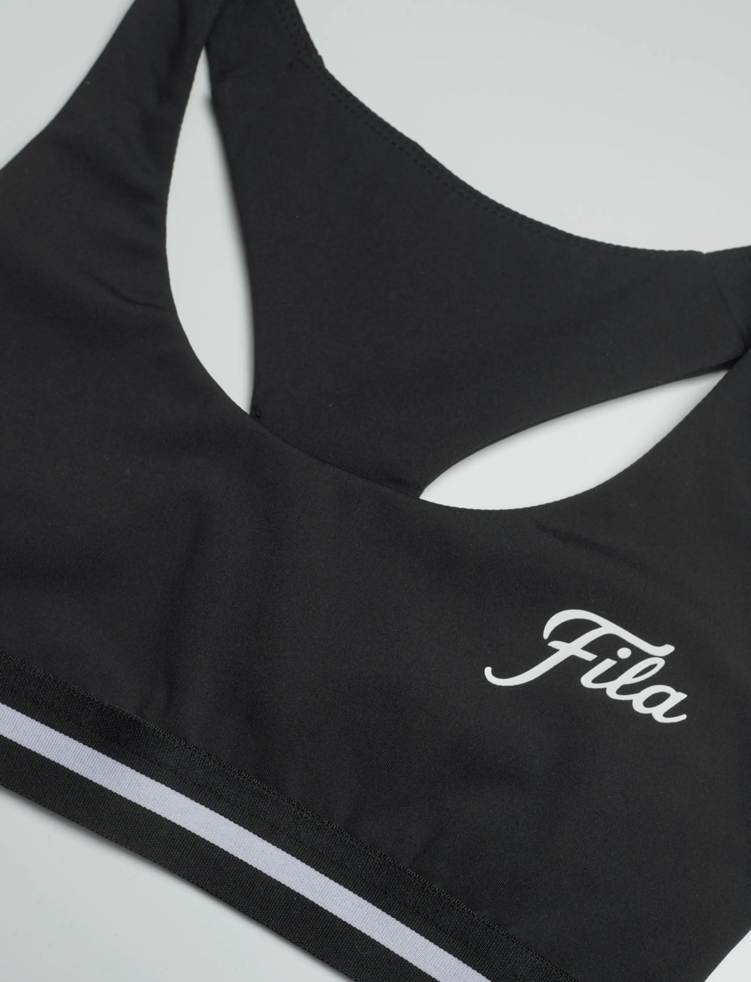 FILA - LUNATA graphic taped bra top - alussärgid - black - 2