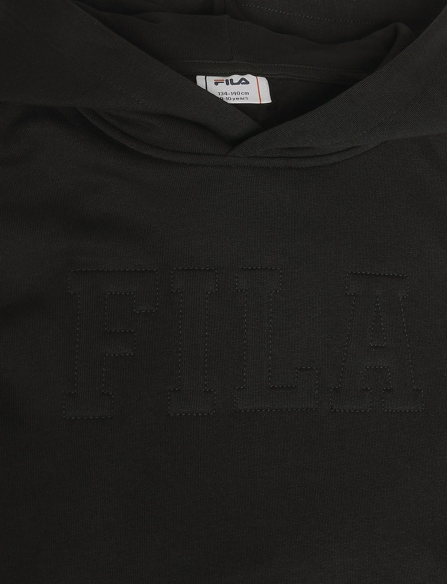 FILA - COREDO relaxed varsity brushed hoodie - kapuzenpullover - black - 2