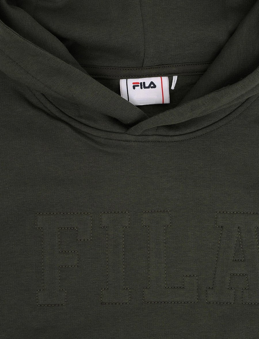 FILA - COREDO relaxed varsity brushed hoodie - huvtröjor - deep depths - 2