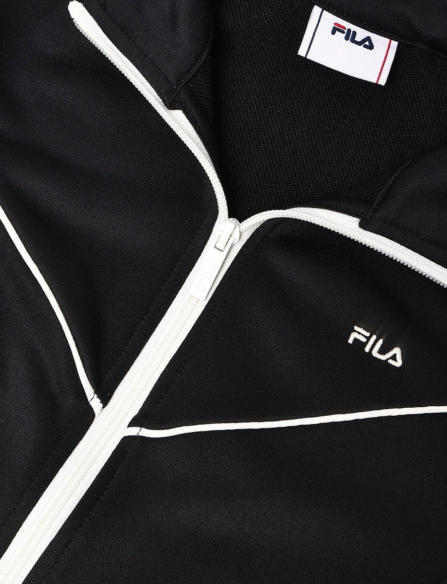 FILA - NOVALE regular cropped piping track jacket - kerged joped - black - 2