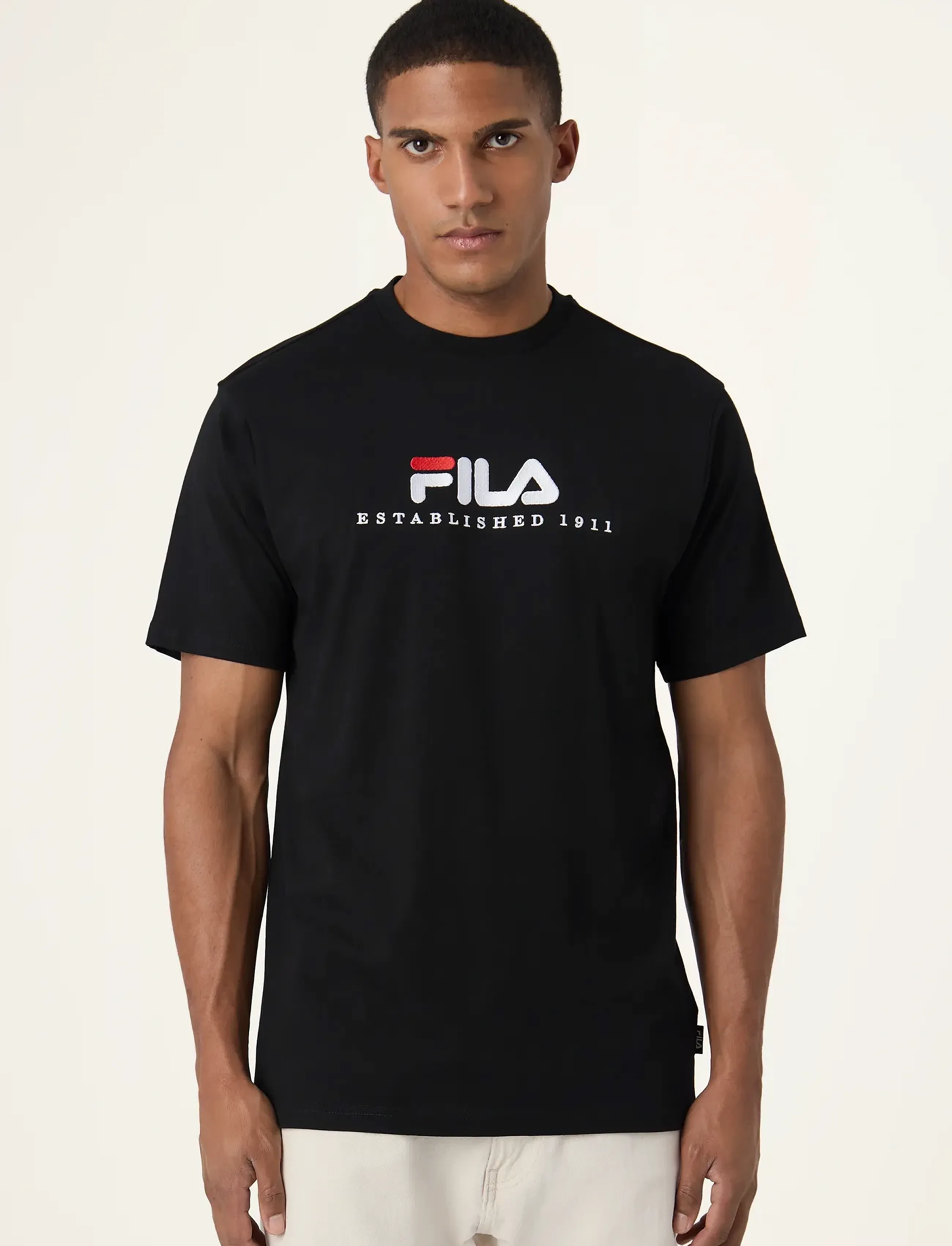 FILA Valsera Regular Logo T-Shirt, Mænd, Logo T-shirt, Sort, Str: M