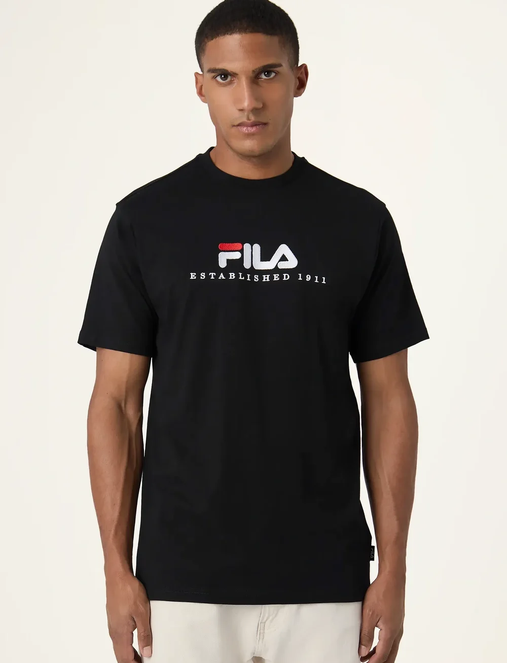 FILA - VALSERA regular logo t-shirt - oberteile & t-shirts - black - 0