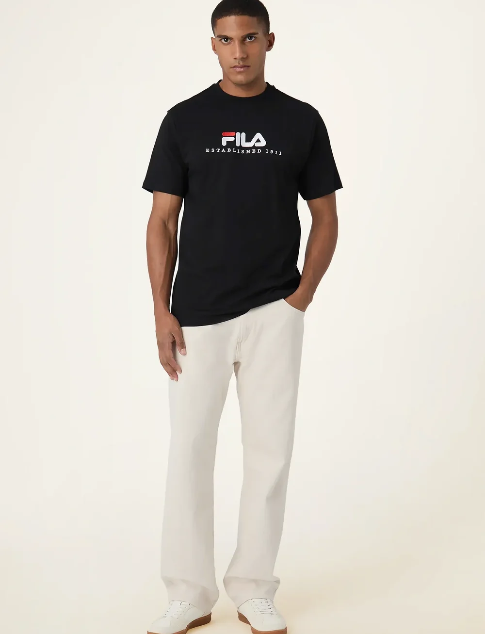 FILA - VALSERA regular logo t-shirt - oberteile & t-shirts - black - 3