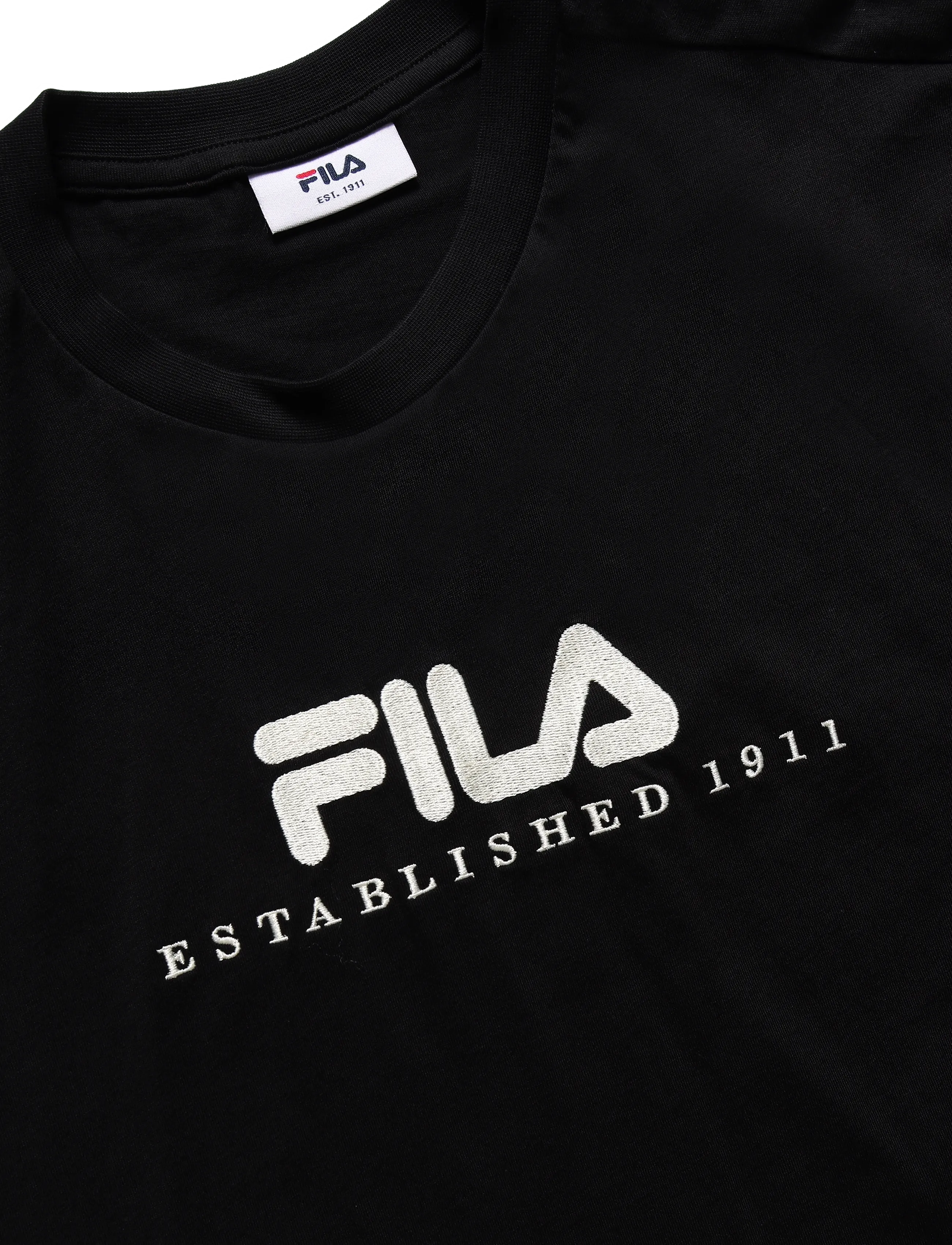 FILA - VALSERA regular logo t-shirt - oberteile & t-shirts - black-egret - 2