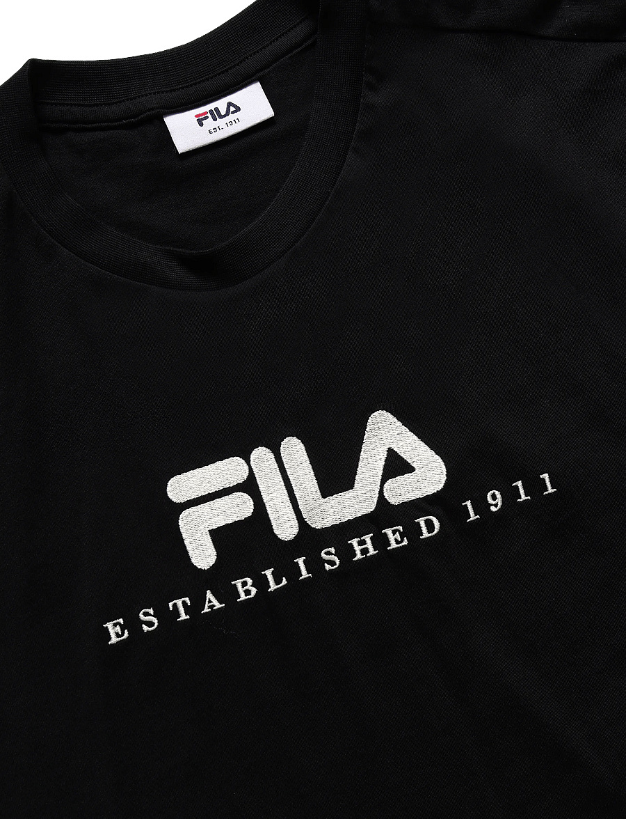 FILA - VALSERA regular logo t-shirt - oberteile & t-shirts - black-egret - 2