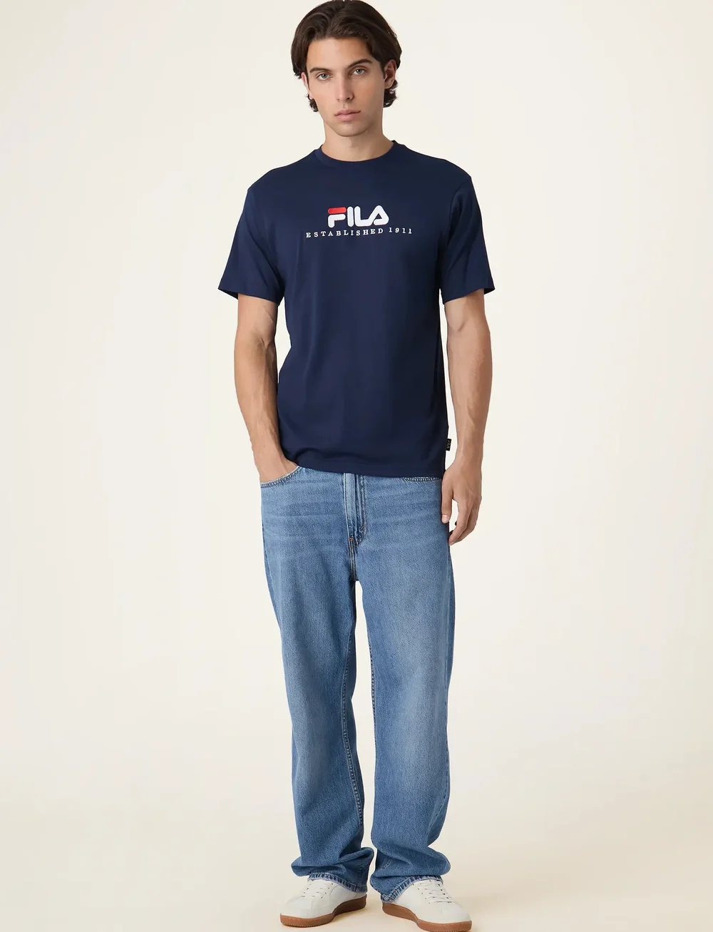 FILA - VALSERA regular logo t-shirt - t-shirts - black iris - 3