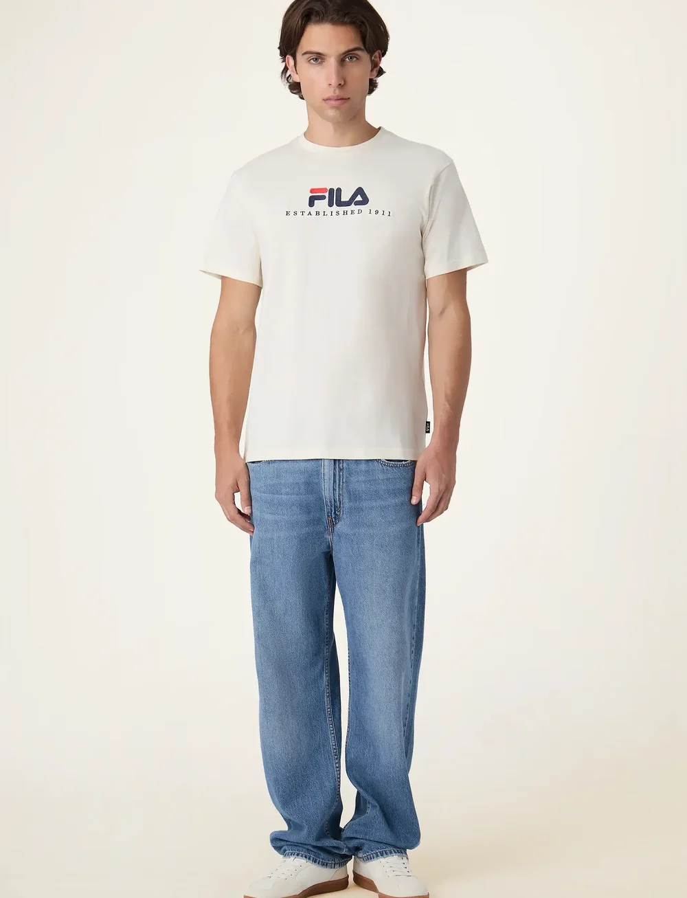 FILA - VALSERA regular logo t-shirt - tops & t-shirts - egret - 3