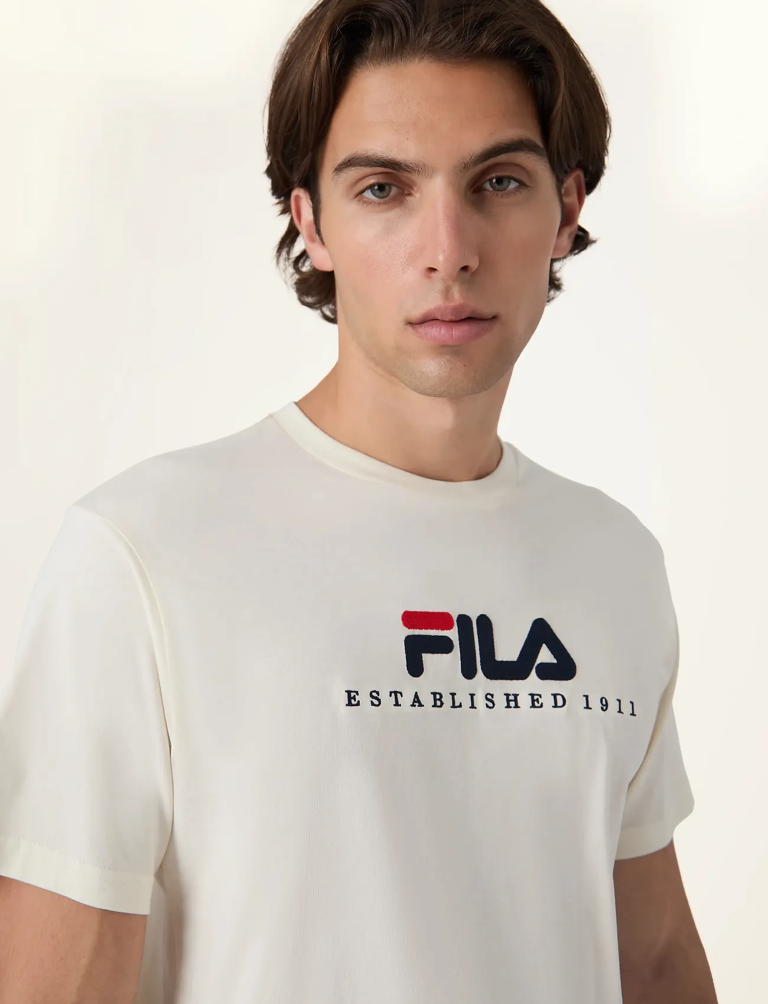 FILA - VALSERA regular logo t-shirt - t-shirts - egret - 4