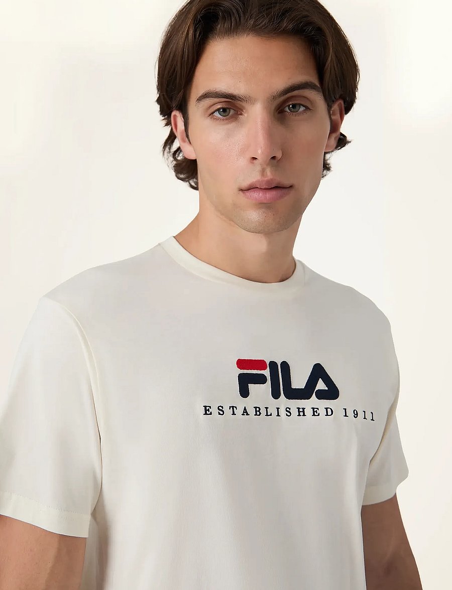 FILA - VALSERA regular logo t-shirt - t-shirts - egret - 4