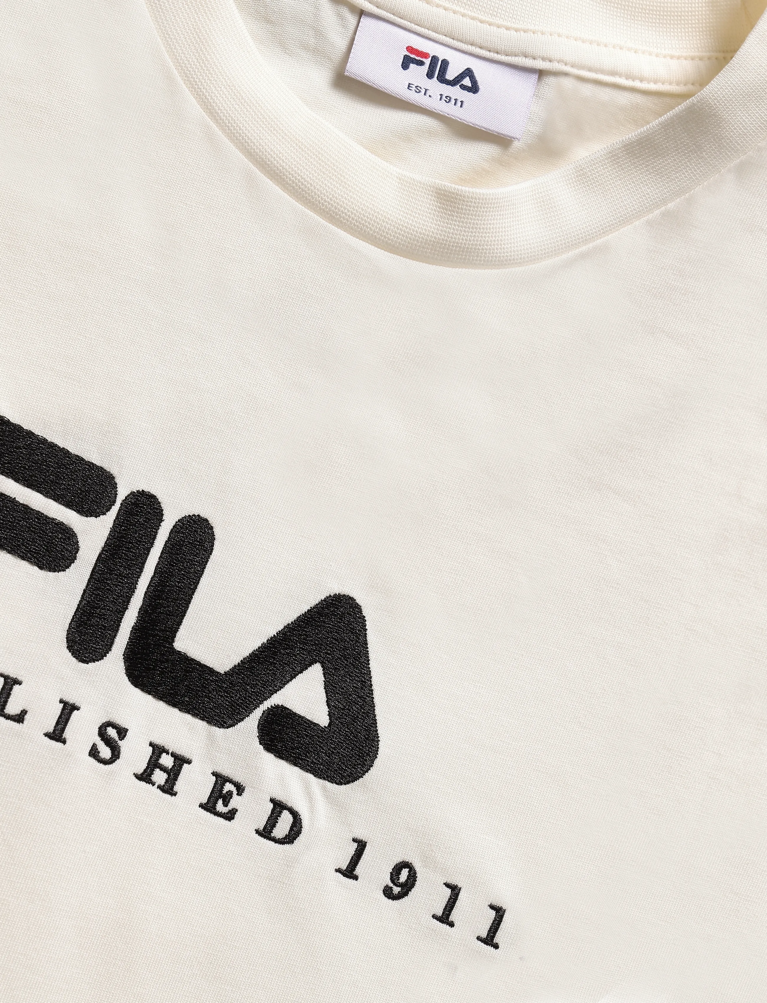 FILA - VALSERA regular logo t-shirt - oberteile & t-shirts - egret-black - 2