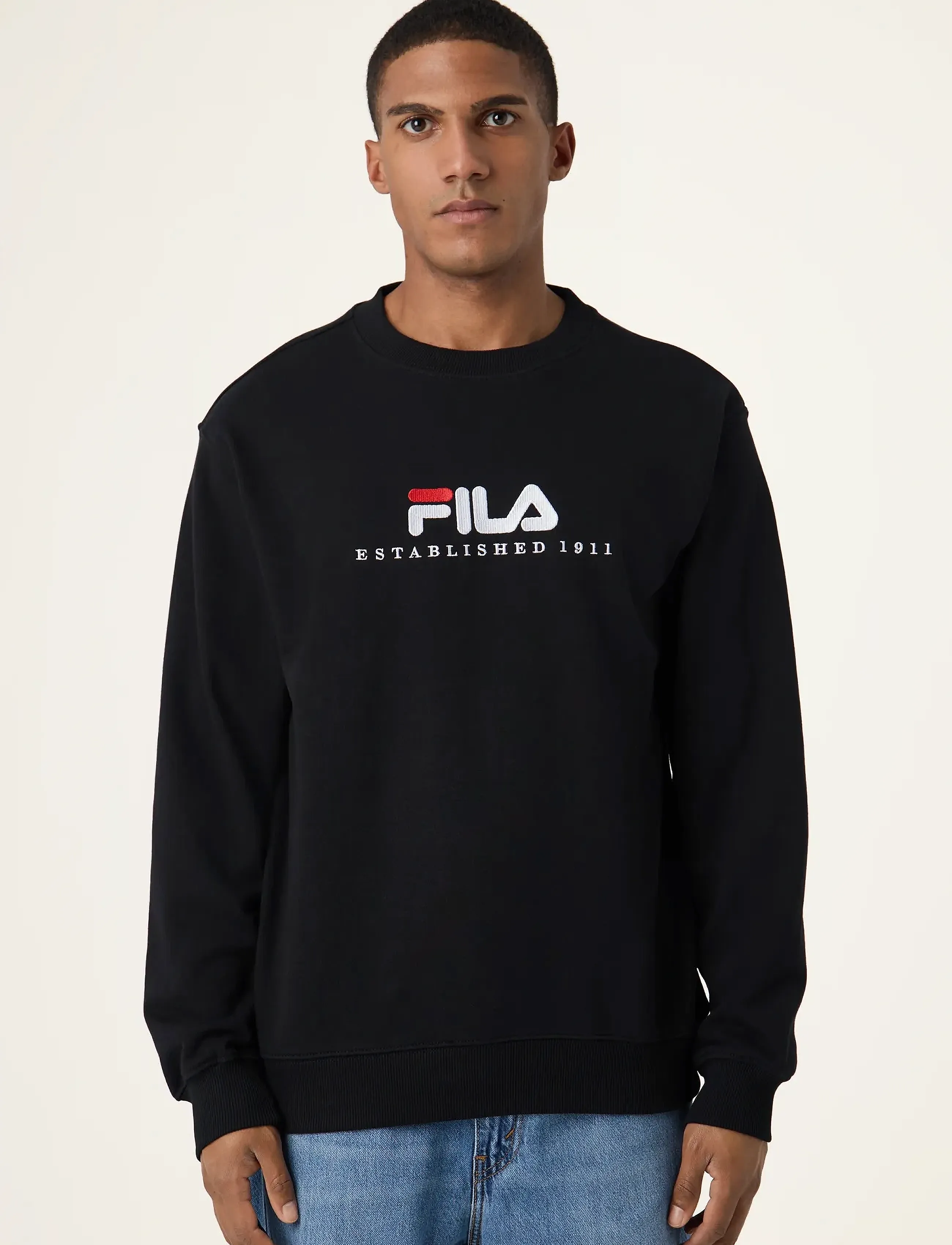 FILA VALSERA regular logo sweatshirt - Sweatshirts - BLACK / black