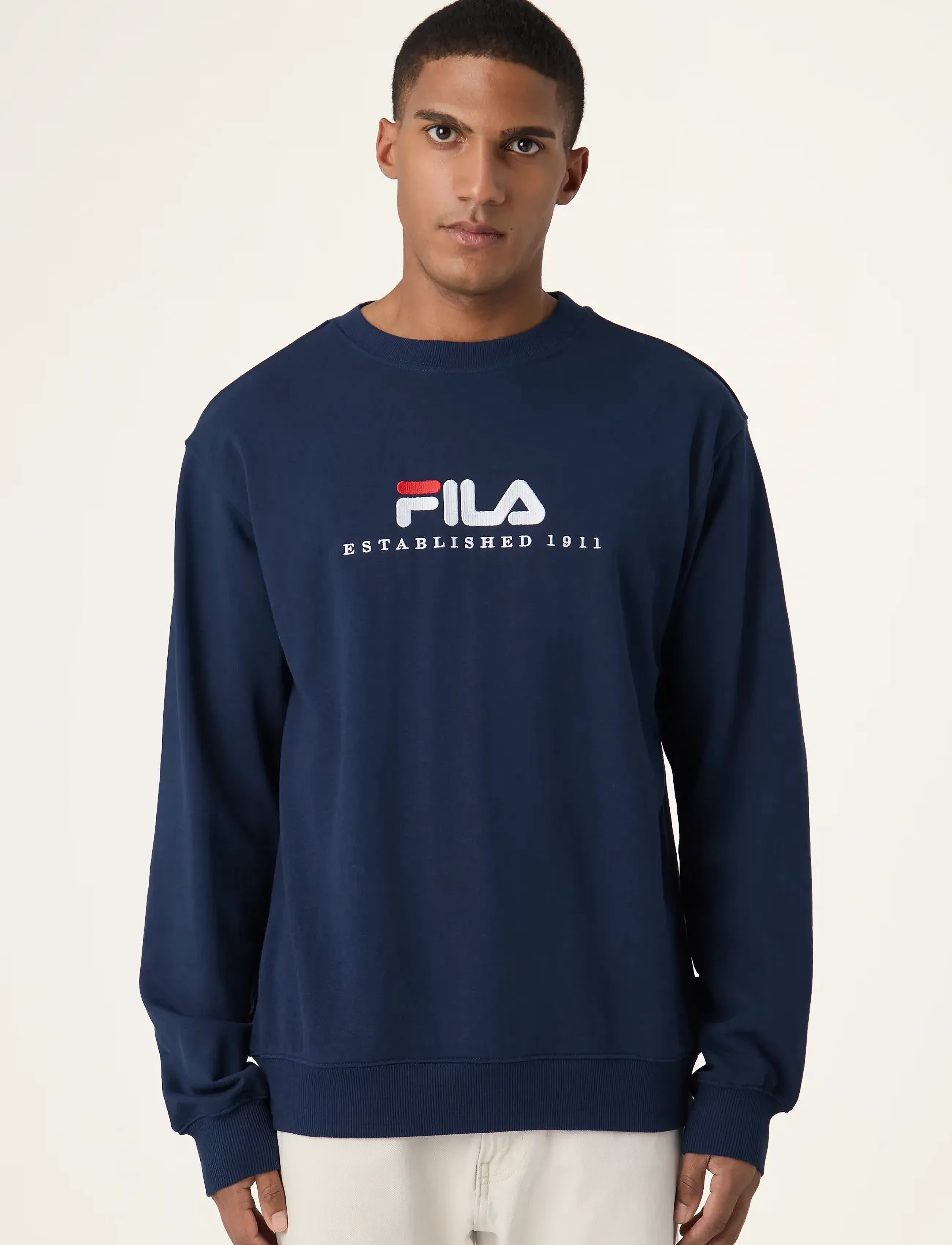 FILA VALSERA regular logo sweatshirt - Sweatshirts - BLACK IRIS / black