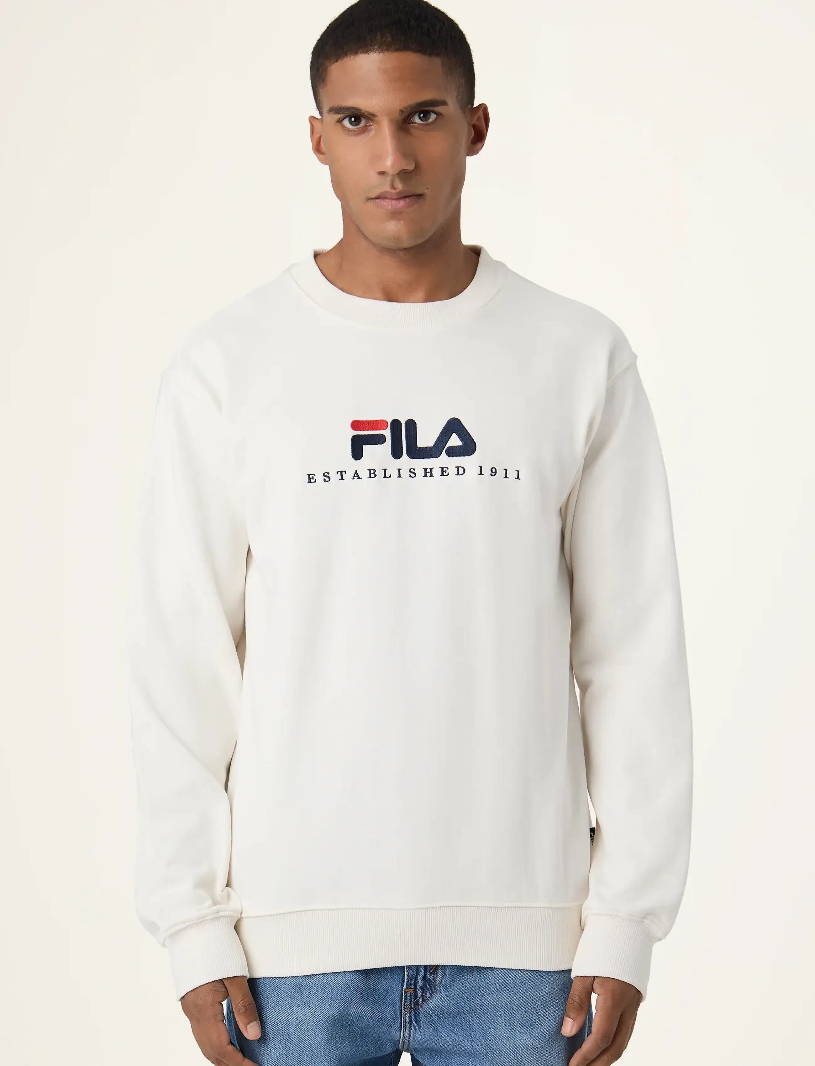 FILA VALSERA regular logo sweatshirt - Sweatshirts - EGRET / cream