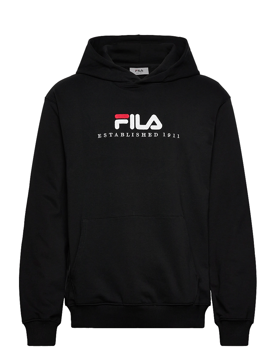 FILA - VALSERA regular logo hoodie - sweatshirts - black - 1