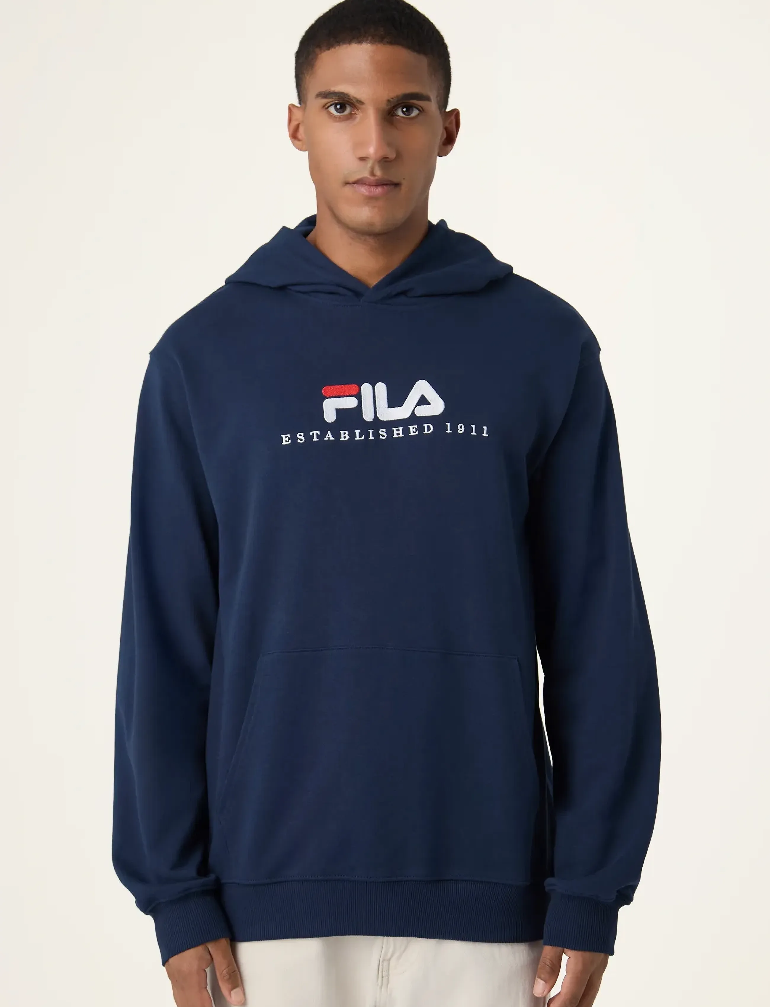 FILA VALSERA regular logo hoodie - Hættetrøjer - BLACK IRIS / black