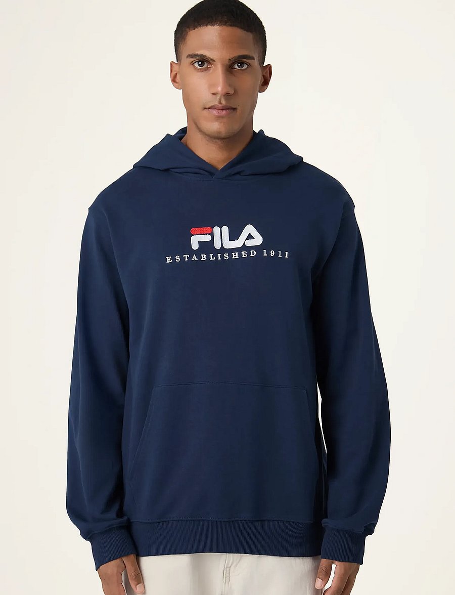 FILA - VALSERA regular logo hoodie - overdele - black iris - 0