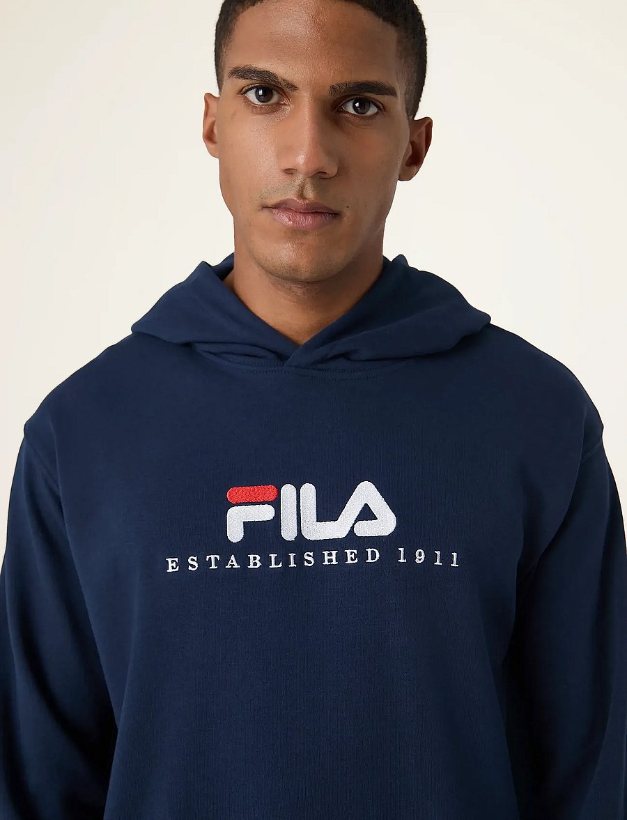 FILA - VALSERA regular logo hoodie - overdele - black iris - 4
