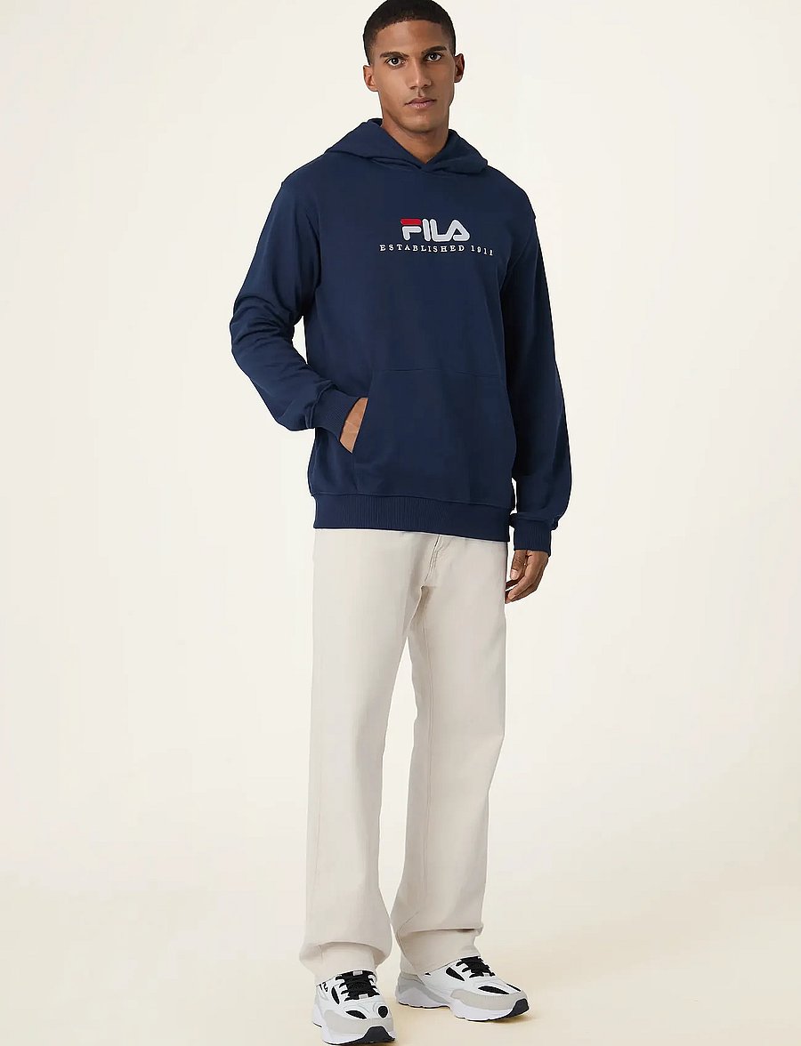 FILA - VALSERA regular logo hoodie - overdele - black iris - 5