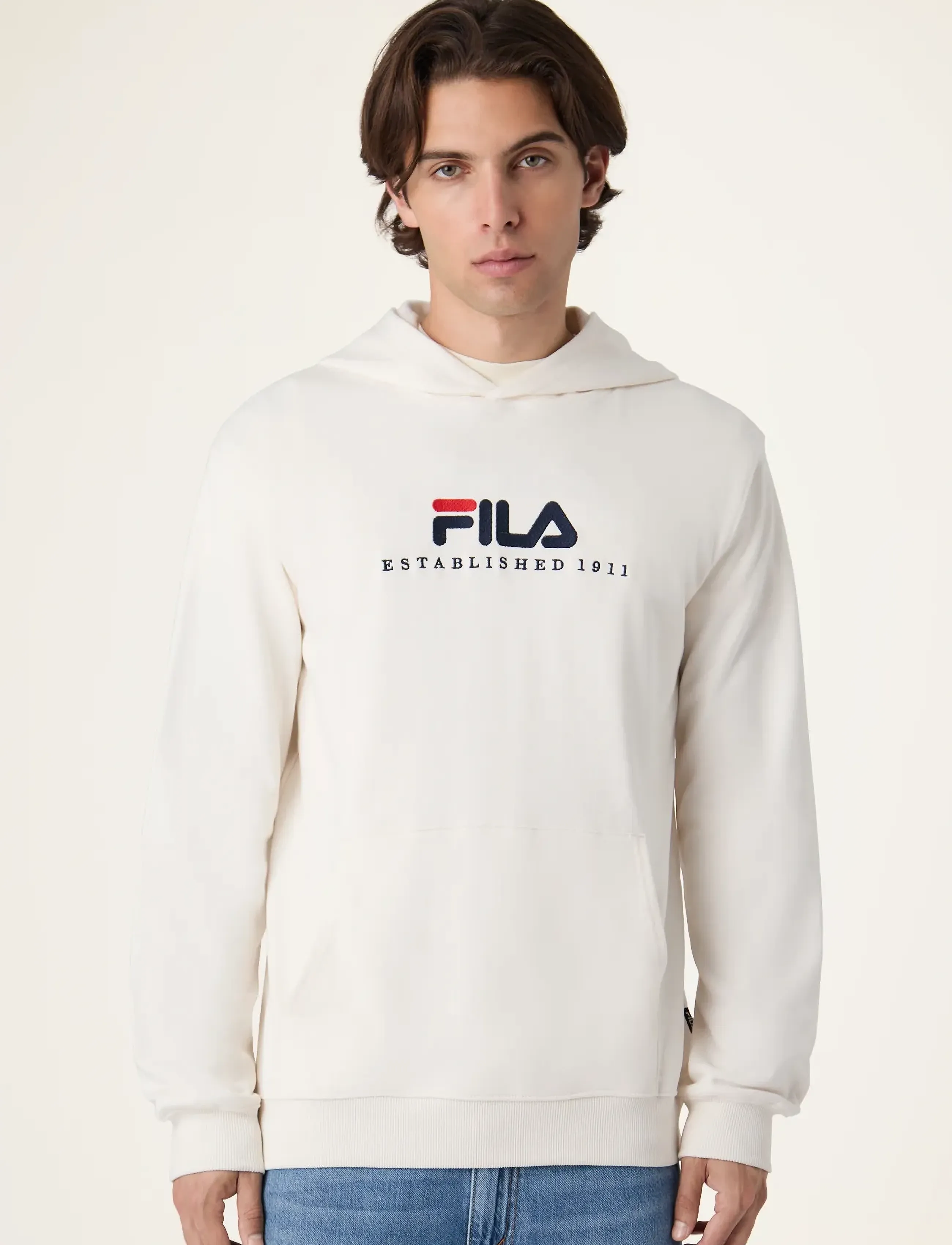 FILA VALSERA regular logo hoodie - Kapuzenpullover - EGRET / cream