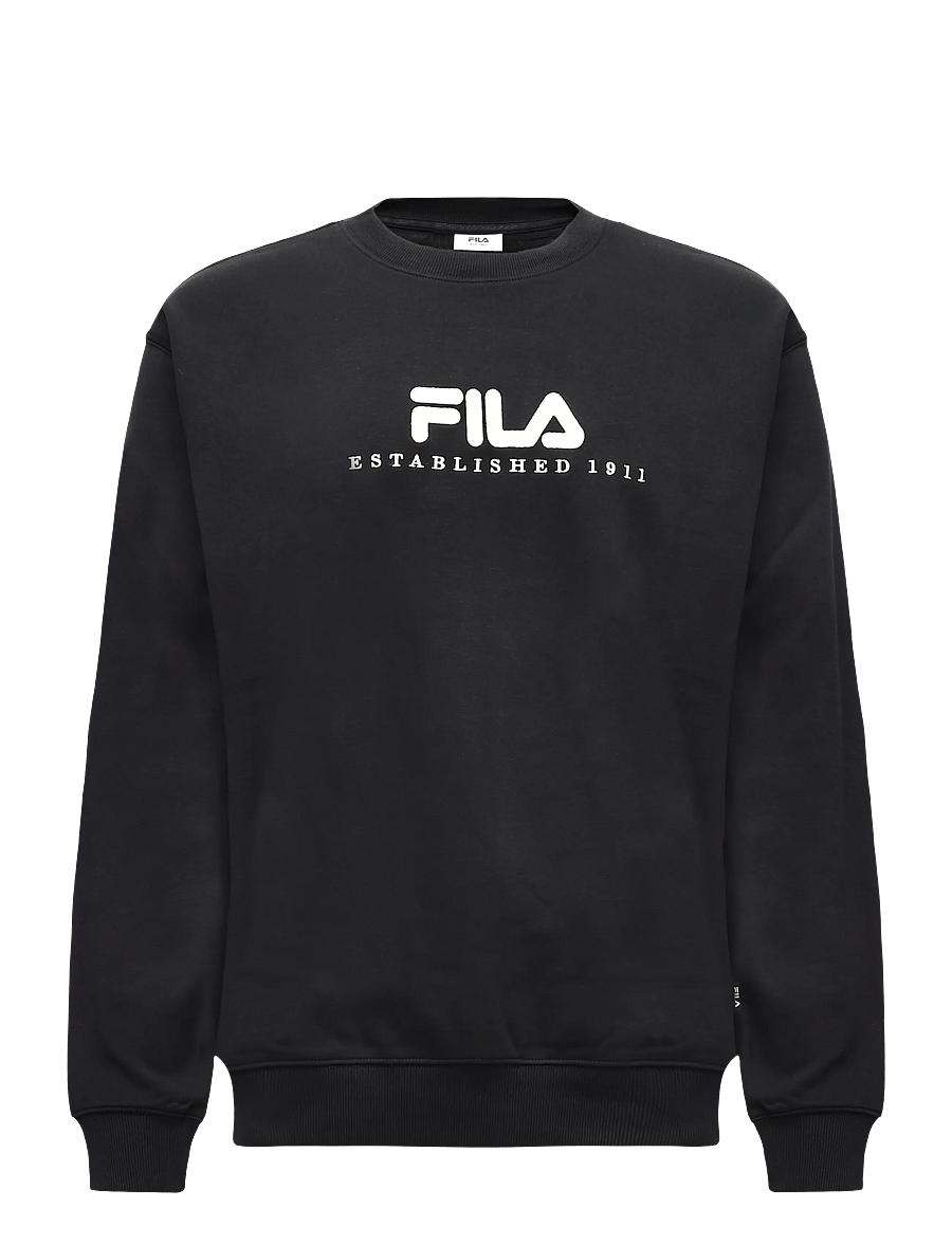 FILA - VALSERA regular brushed sweatshirt - oberteile - black-egret - 0