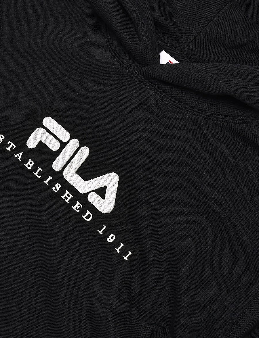 FILA - VALSERA regular brushed hoodie - sweatshirts - black-egret - 2