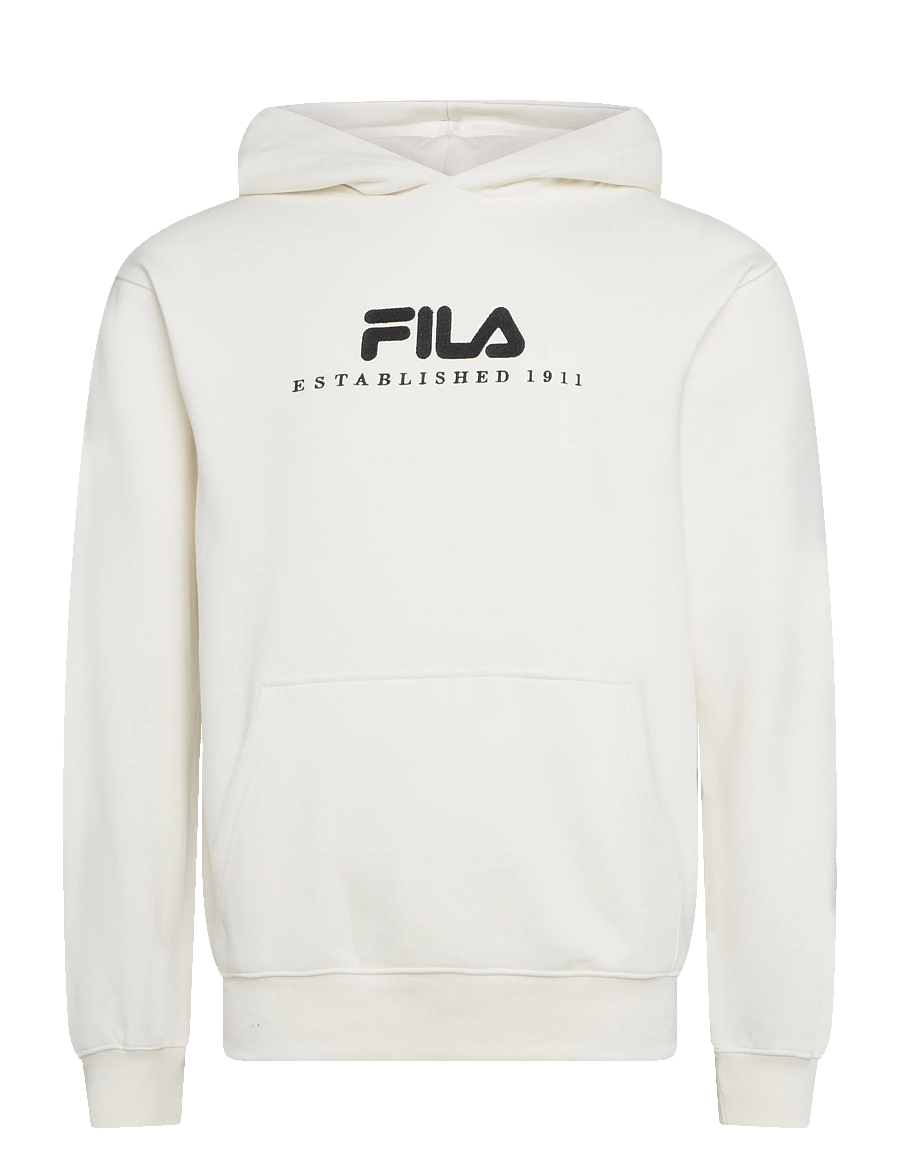 FILA - VALSERA regular brushed hoodie - sweatshirts - egret-black - 0
