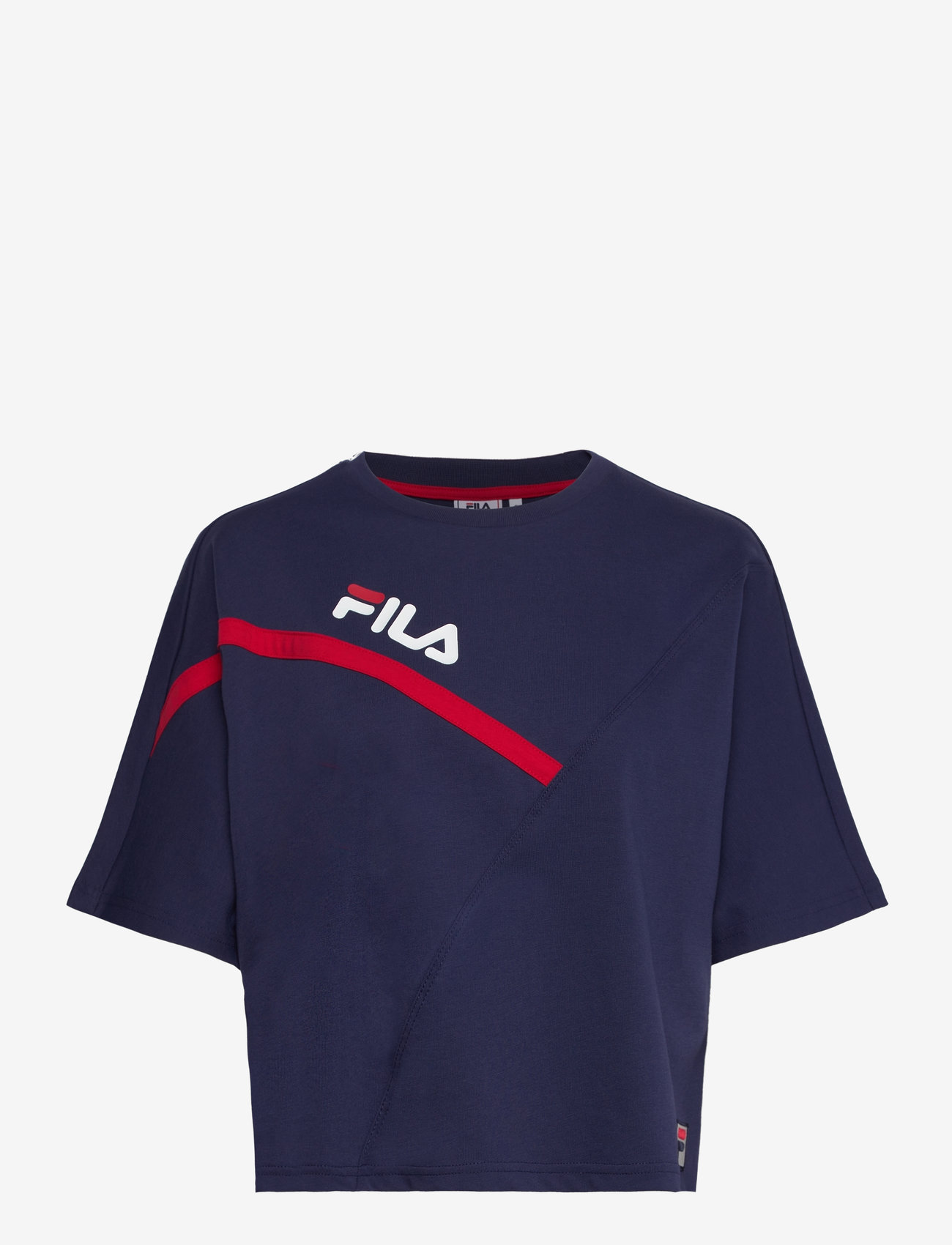 FILA - ZUG cropped wide tee - medieval blue - 0