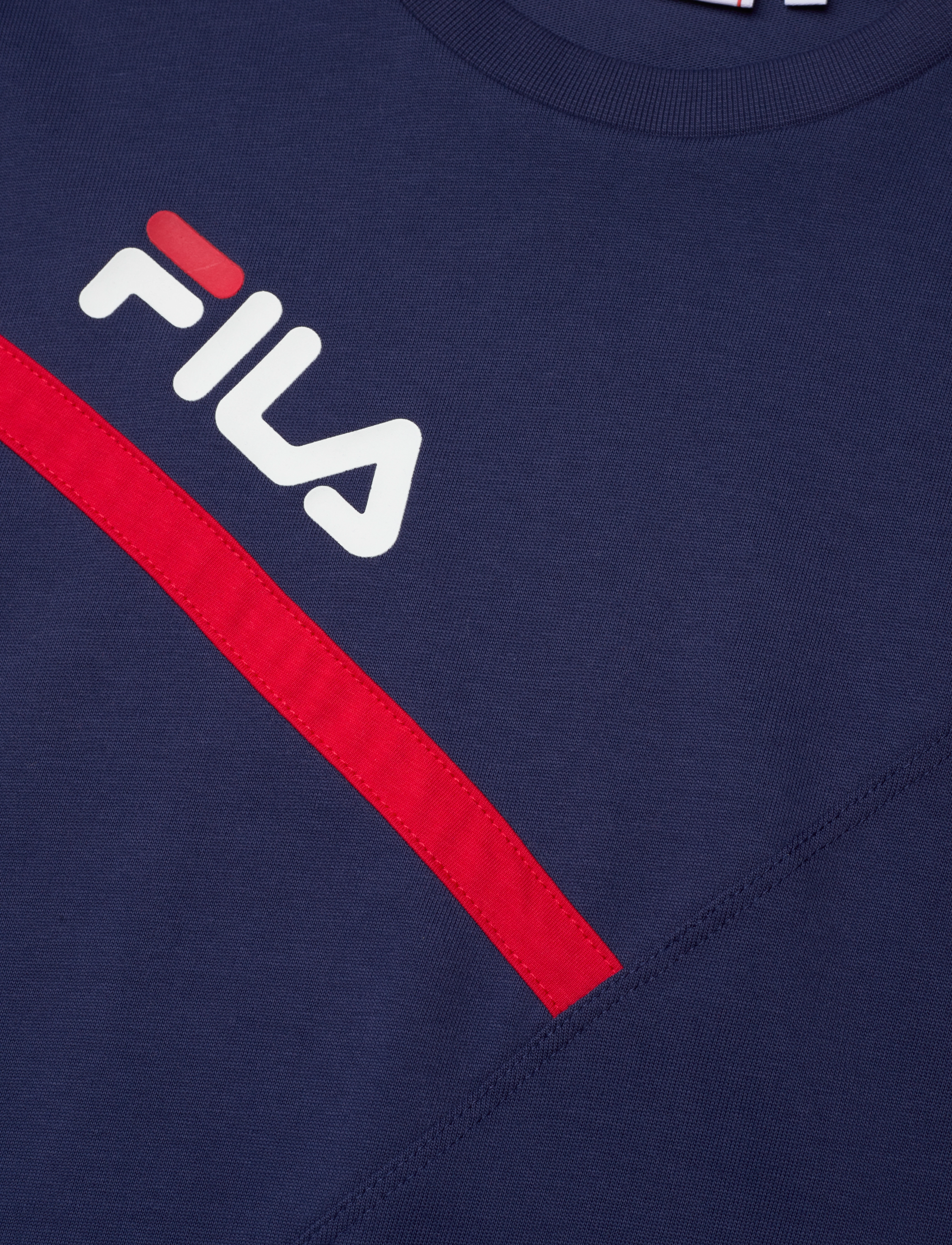 FILA - ZUG cropped wide tee - medieval blue - 2