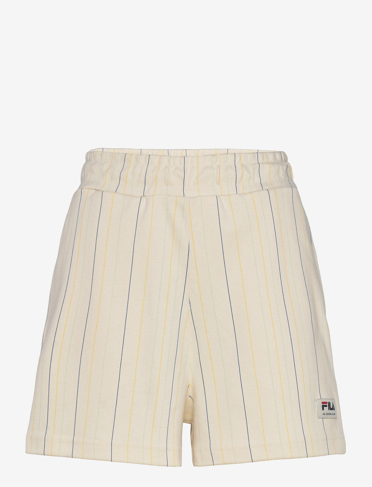 FILA - TEBRA high waist shorts - shorts décontractés - antique white/multicolor irregular striped - 0