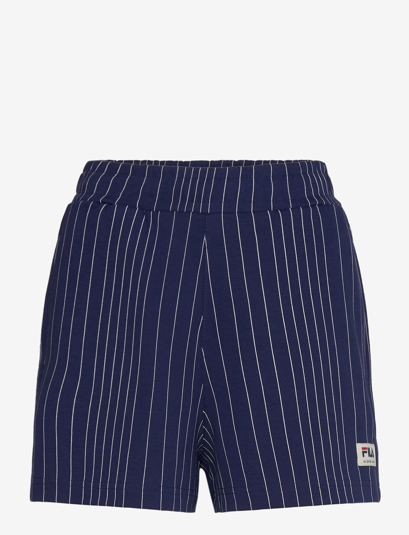 FILA - TEBRA high waist shorts - vabaaja lühikesed püksid - medieval blue/antique white irregular striped - 0