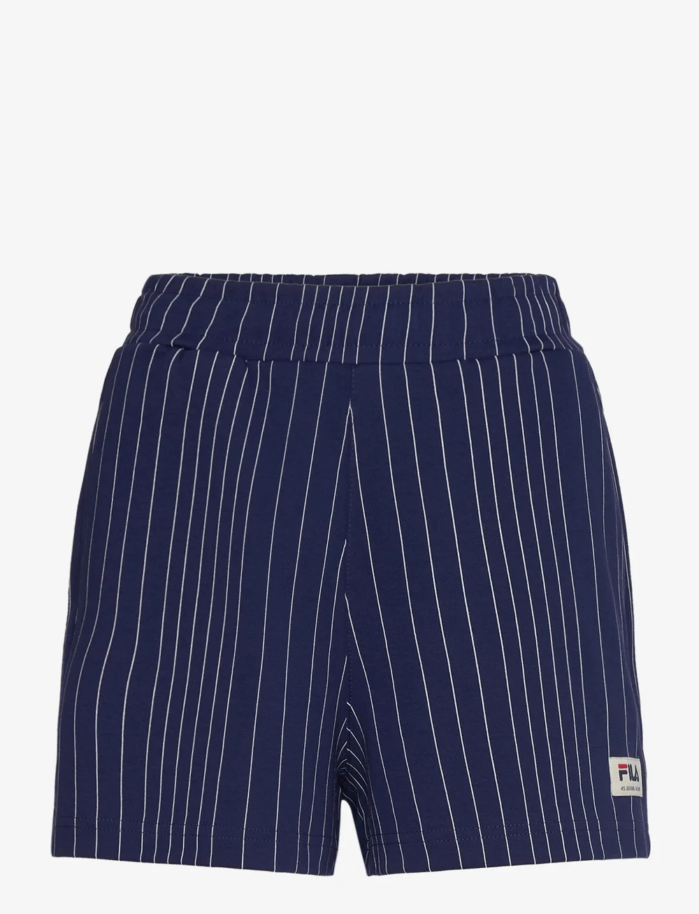 FILA - TEBRA high waist shorts - afslappede shorts - medieval blue/antique white irregular striped - 0