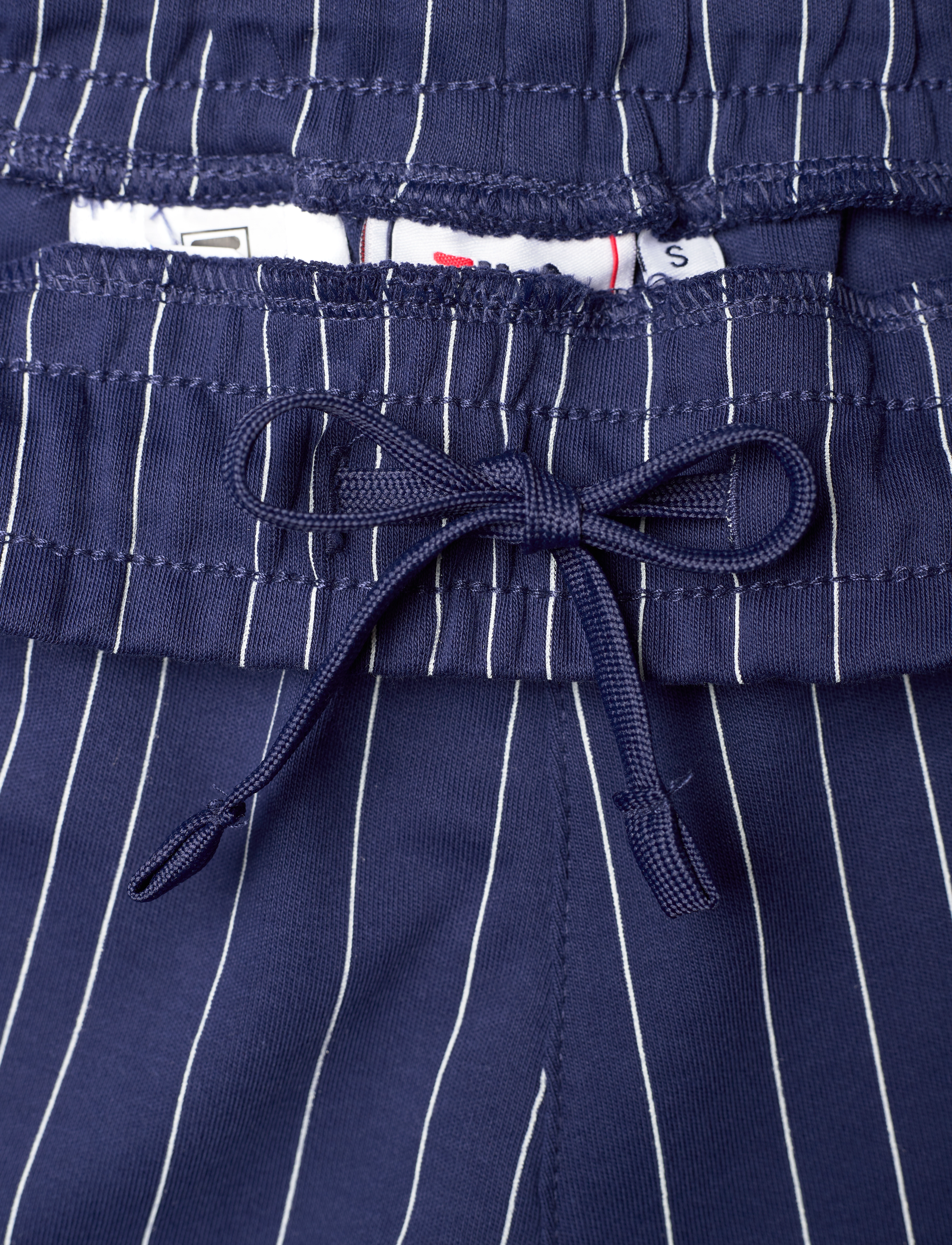 FILA - TEBRA high waist shorts - jogging stuttbuxur - medieval blue/antique white irregular striped - 3